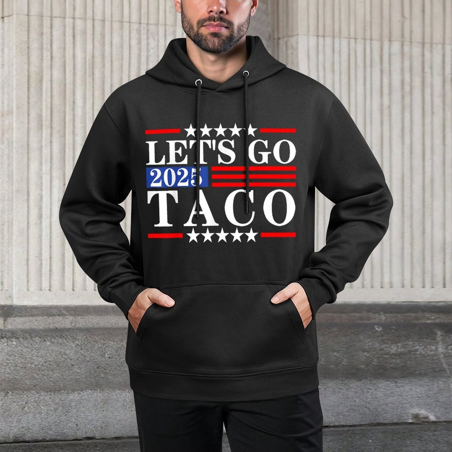 Taco Trump Trump Always Chickens Out Lets Go Taco Shape Retention Hoodie