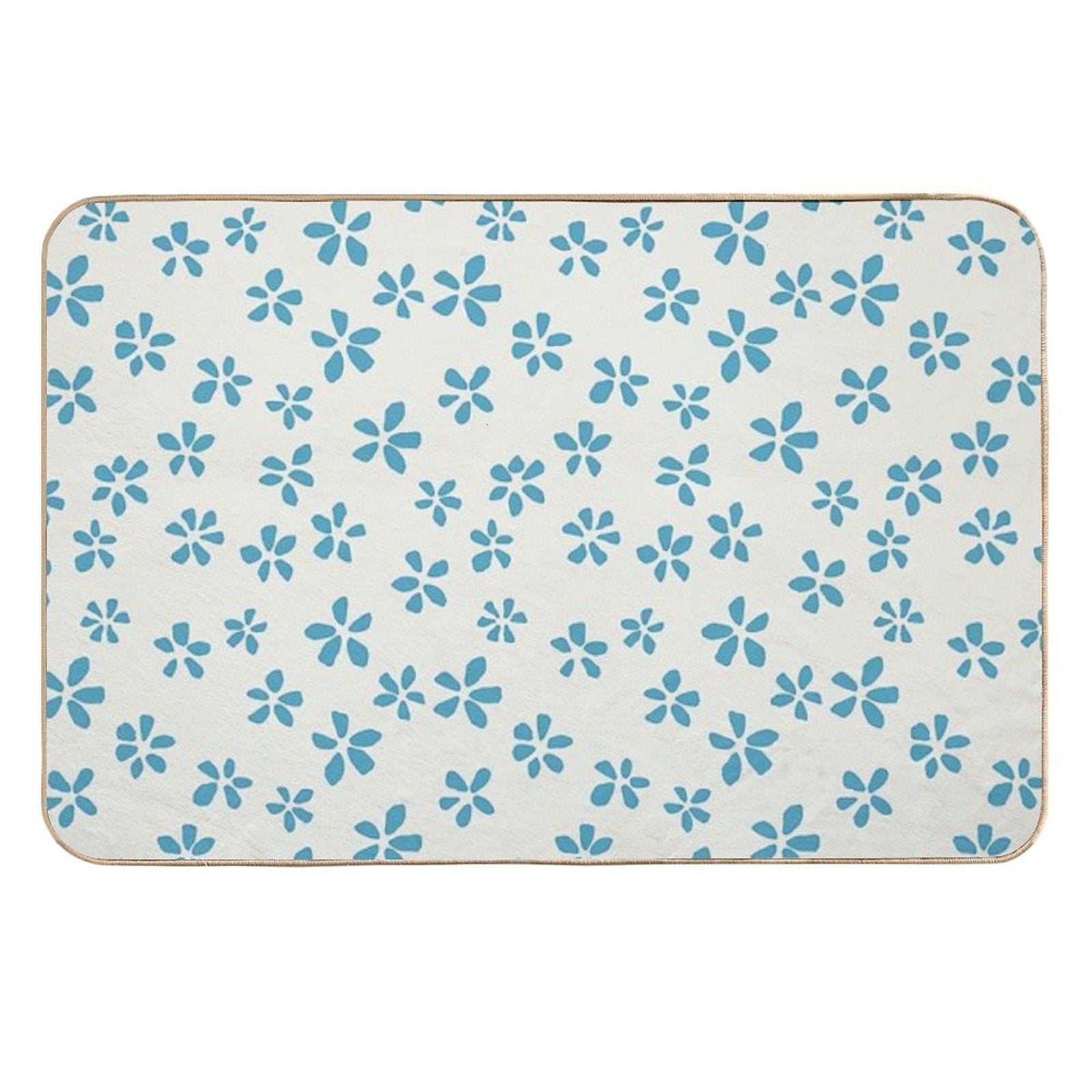 Blossom Scatter - Minimalist Floral Pattern  Repositionable Bath Mat