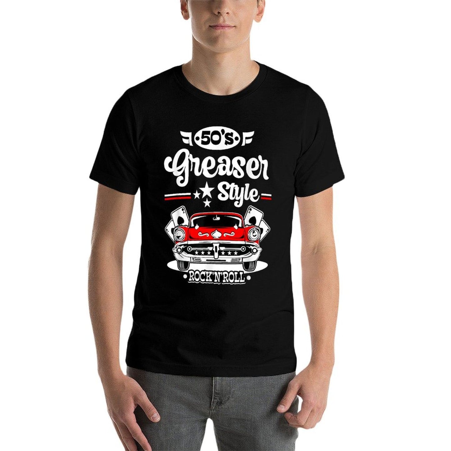 1950s Rockabilly 50s Greaser Sock Hop Costume Rock And Roll Easy-care T-Shirt