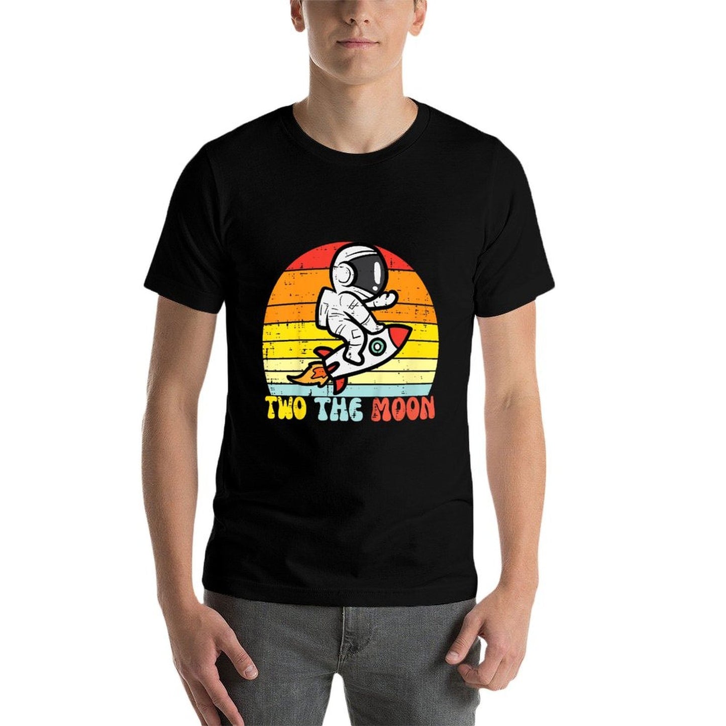 2nd Birthday Astronaut Two The Moon Girls Boys Toddler Kids Trendy Pattern T-Shirt