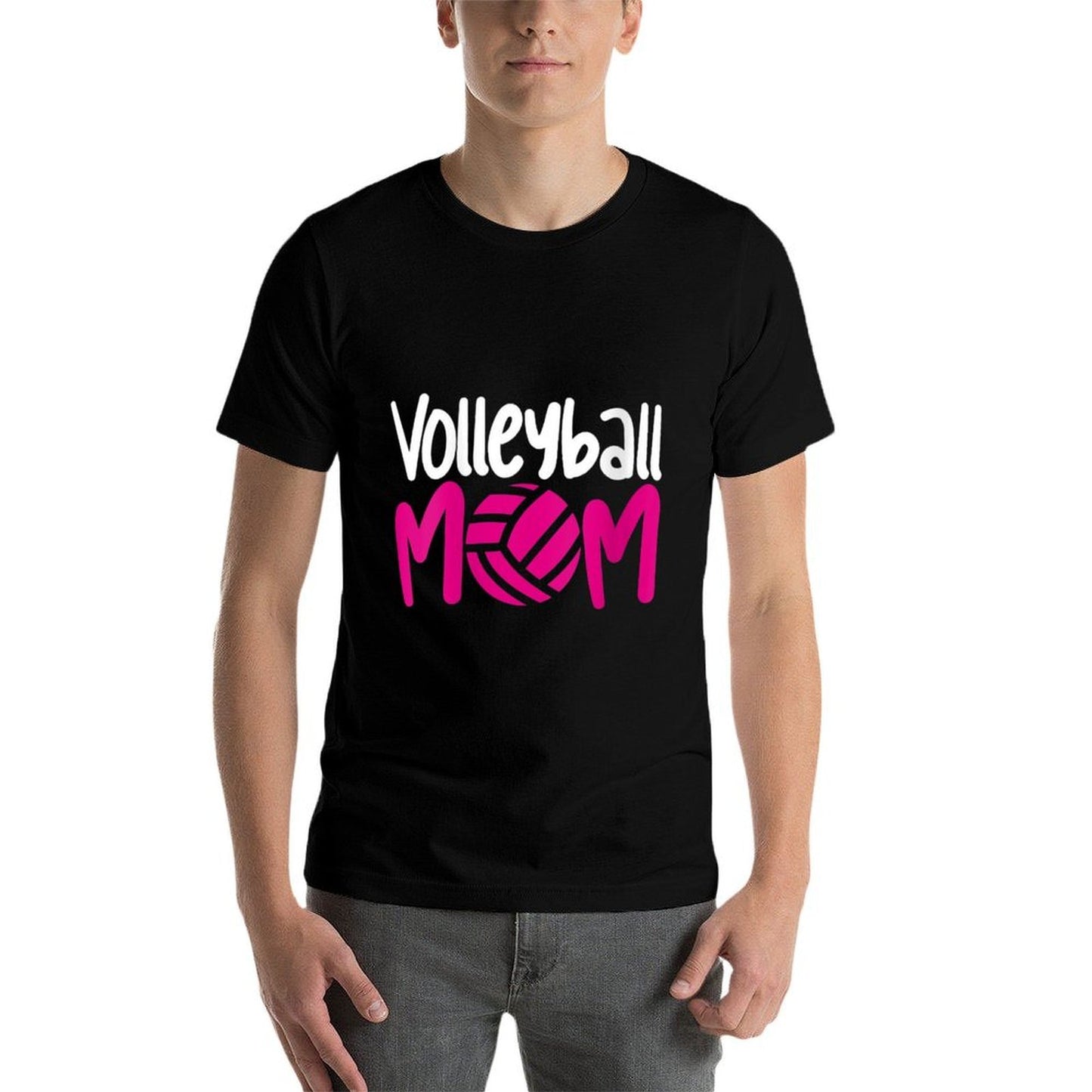 Womens Sporty Mom Daughter Mothers Day Volleyball Mom Versatile T-Shirt
