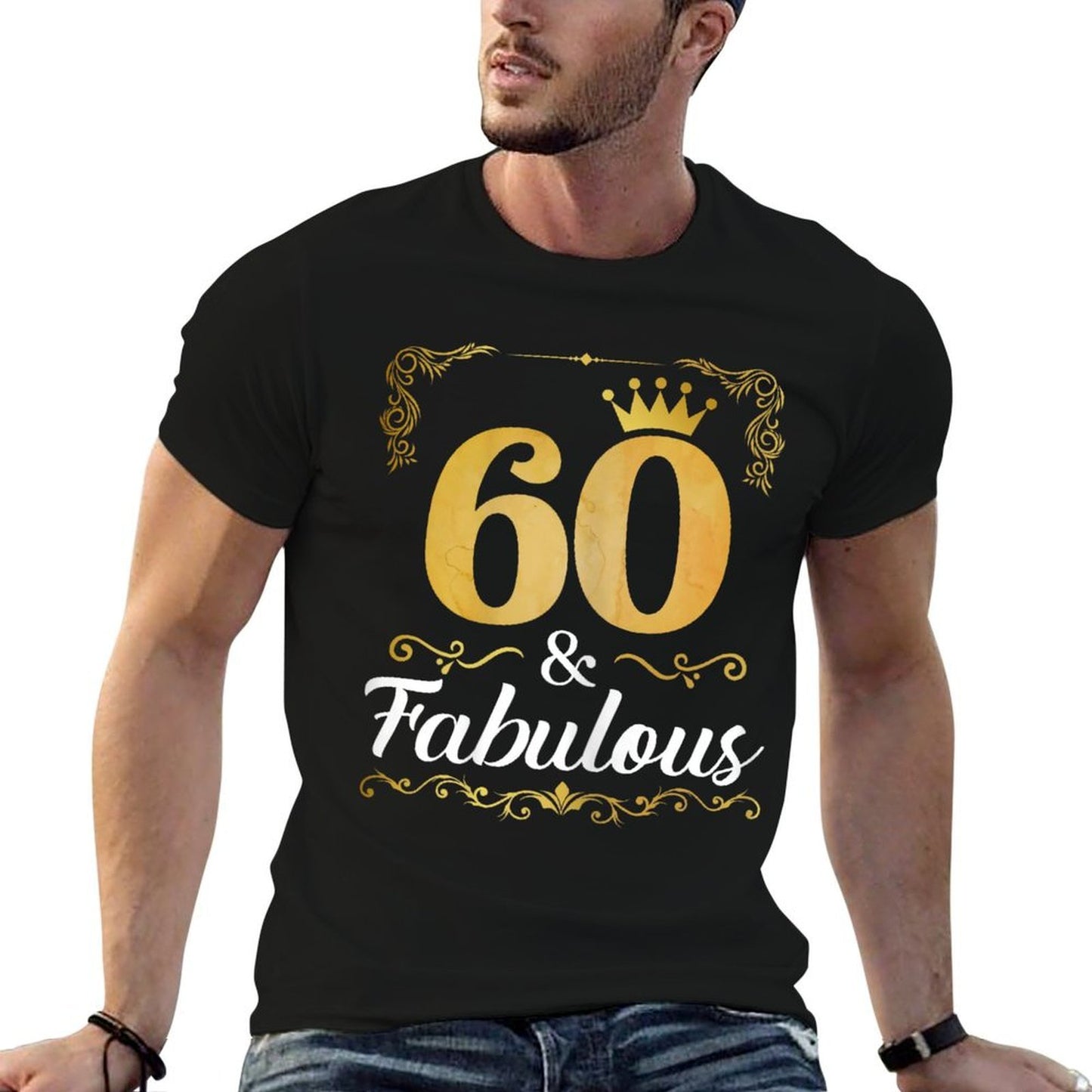 Vintage 60th Birthday 60 And Fabulous 60 Year Old Gifts  Lightweight T-Shirt