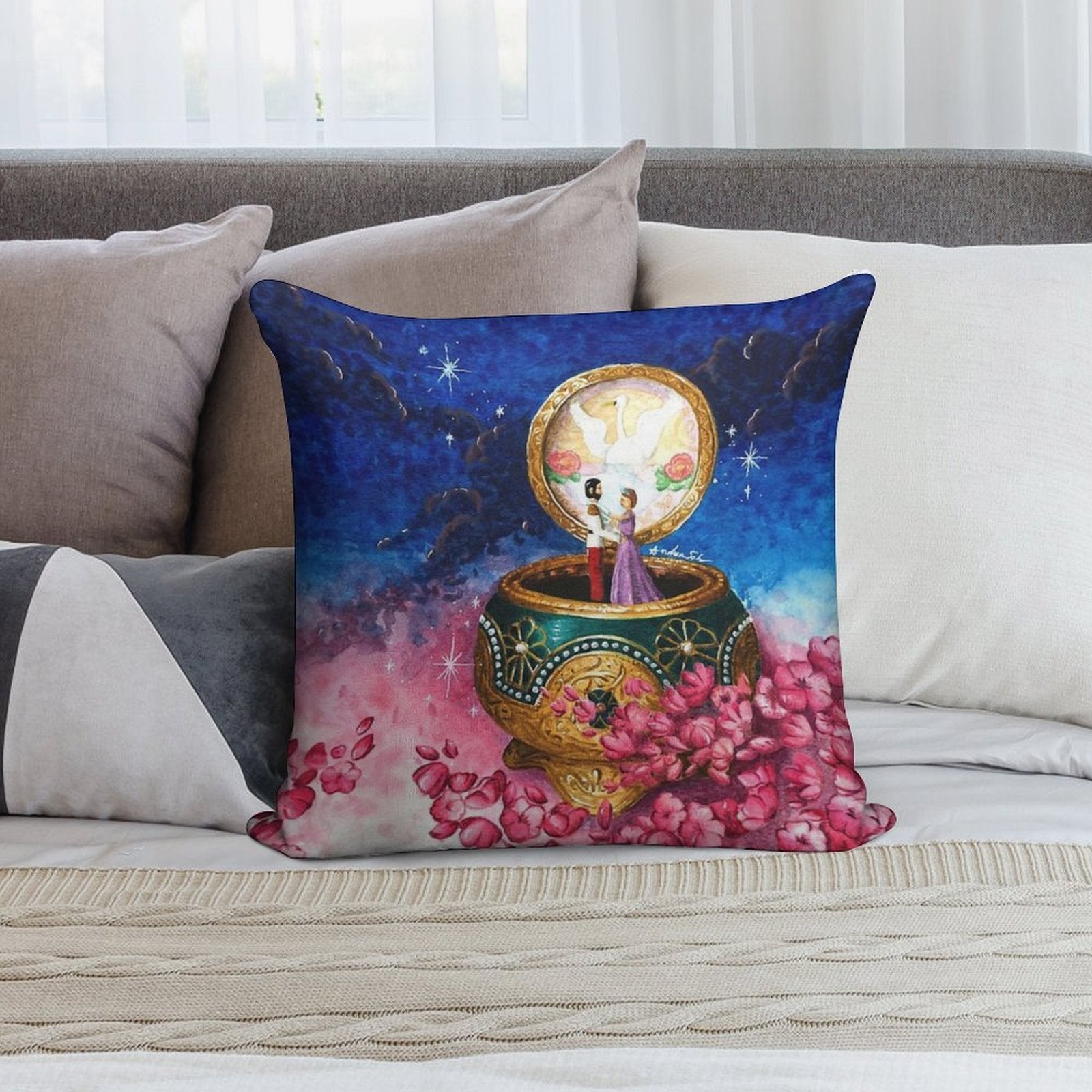 Anastasia Music Box Soft Anti-Pilling Throw Pillow