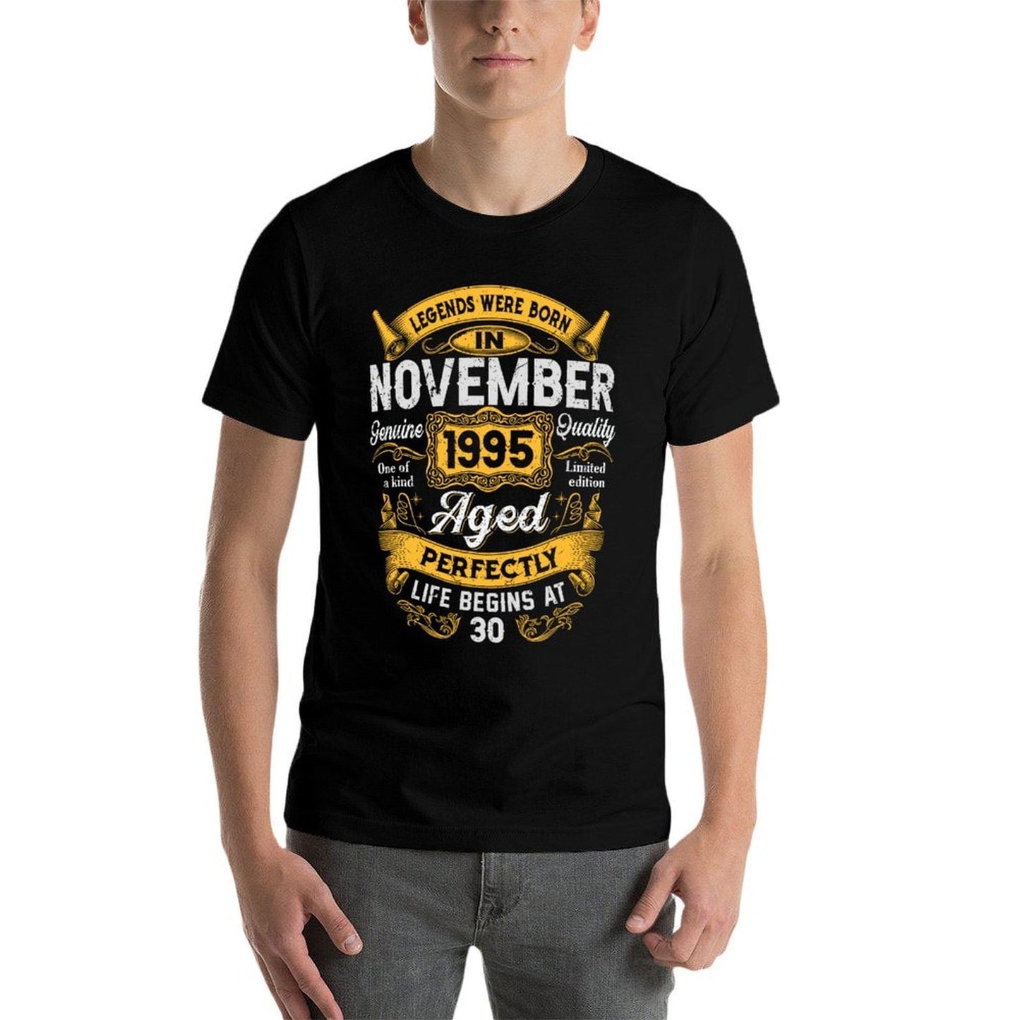 30th Birthday Real Legends November 1995 30 Years Old Men  Odor-resistant T-Shirt