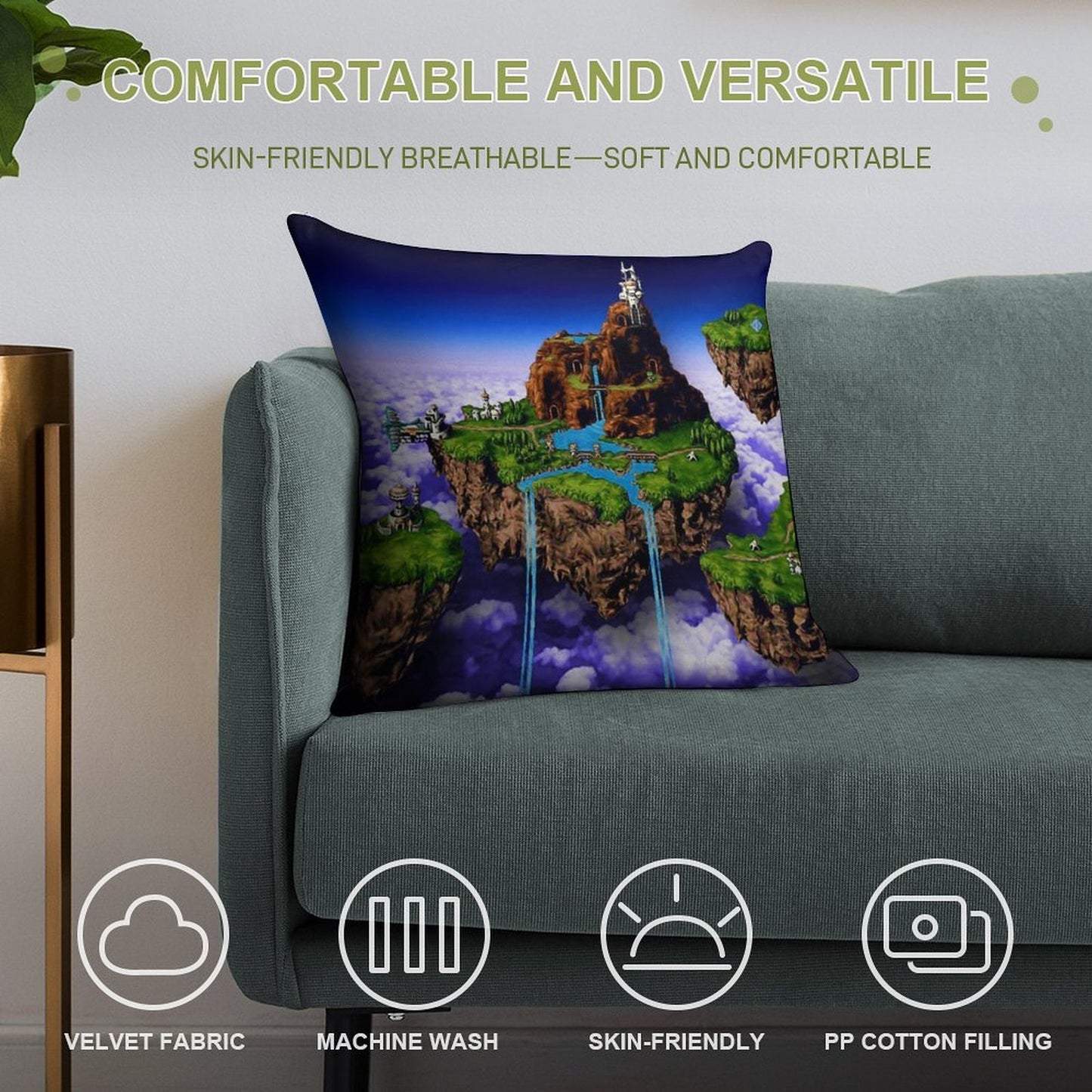 Zeal Custom Design Soft Decorative Cover Throw Pillow