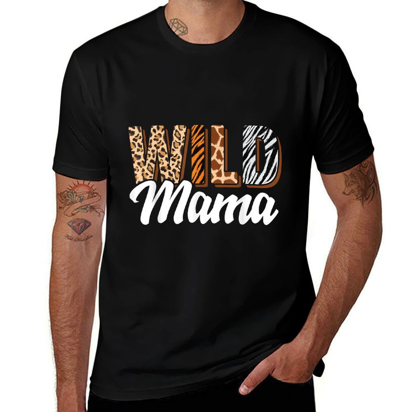 Wild Mama Zoo Born Two Be Wild B-day Safari Jungle Animal Vintage-inspired T-Shirt