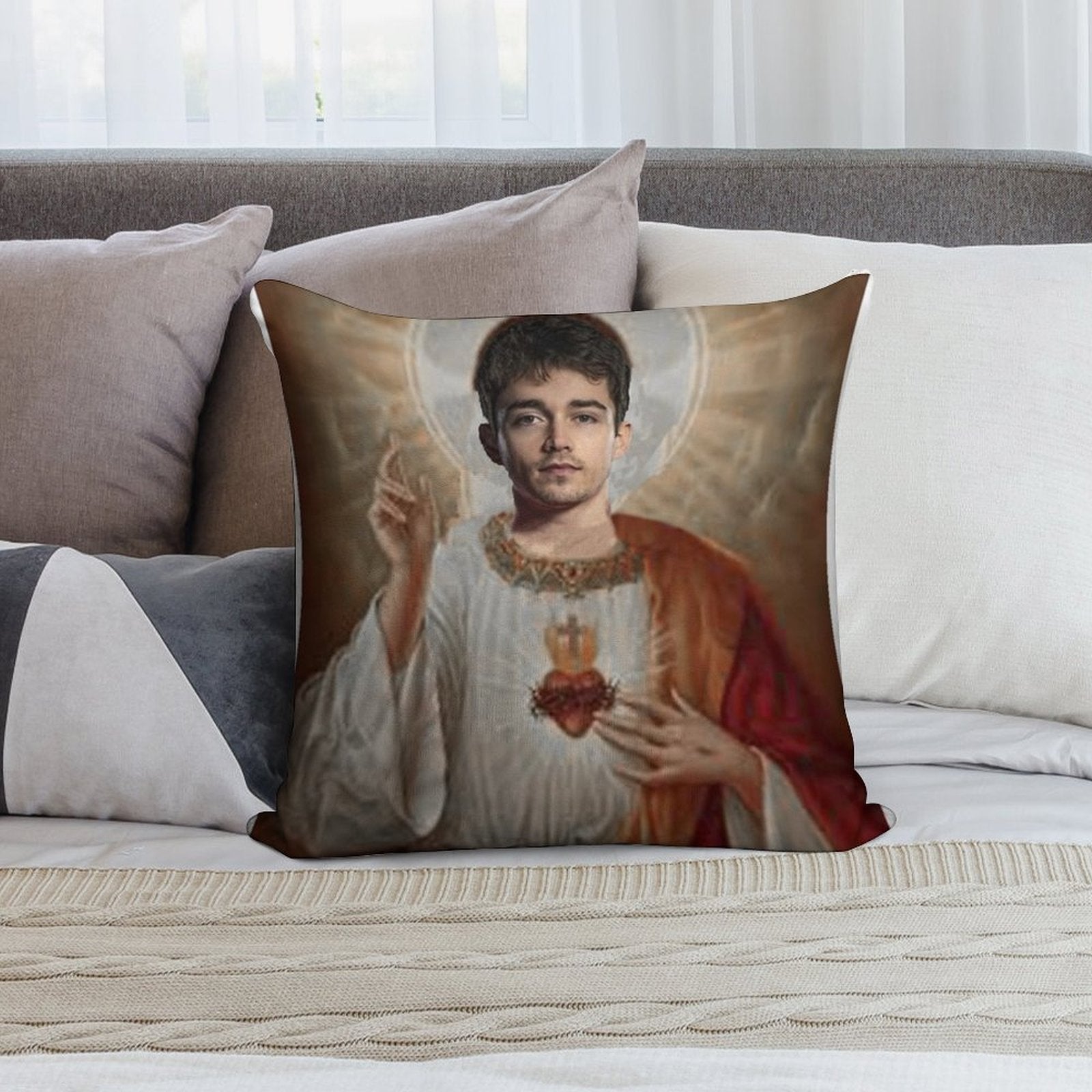 San Charles Leclerc Essential T-Shirt Soft Washable Throw Pillow