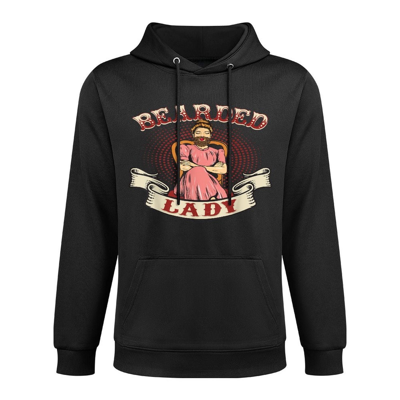 Bearded Lady Tshirt - Vintage Circus Bearded Lady Costume Colorfast Hoodie