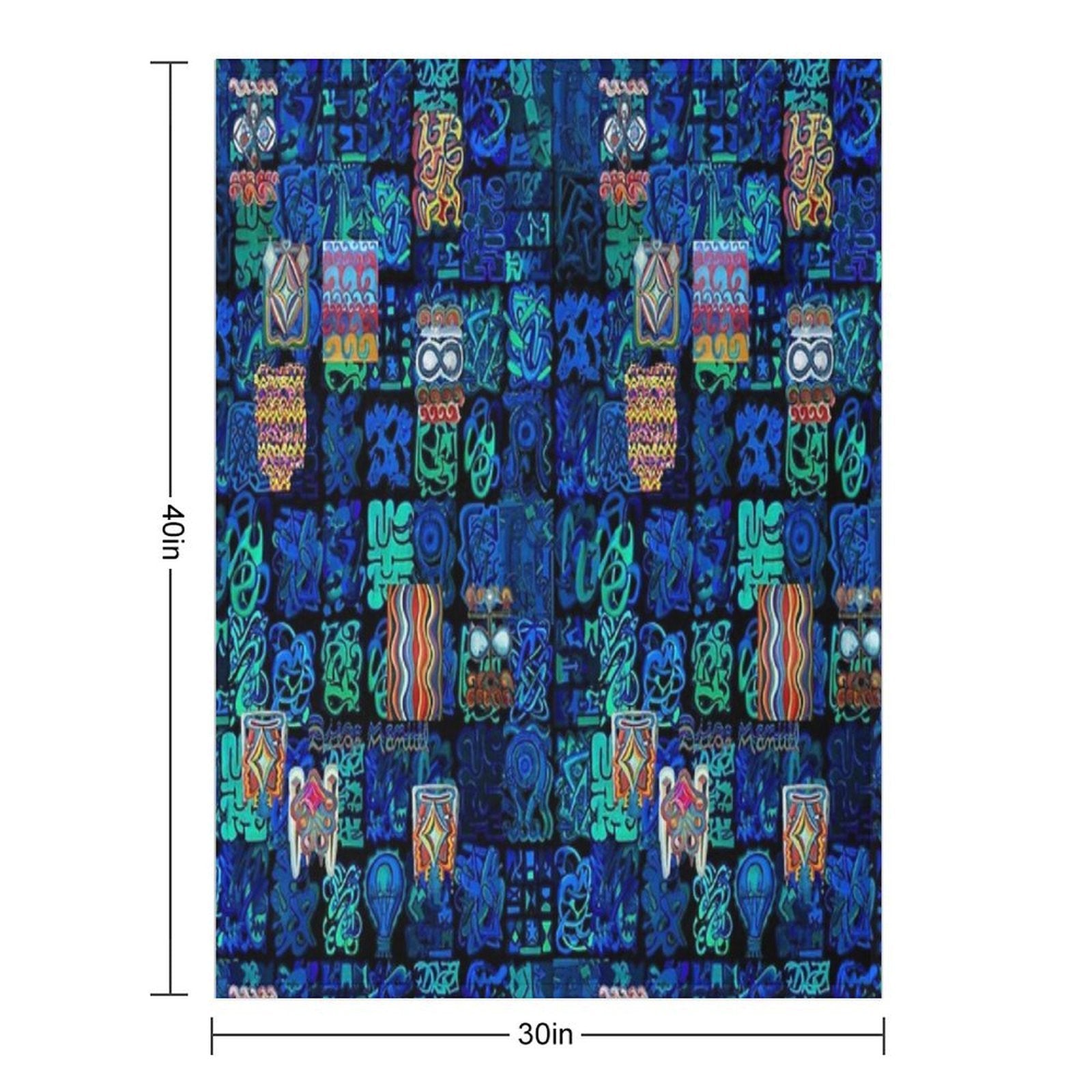 Pop Abstract Machine-washable Throw Blanket