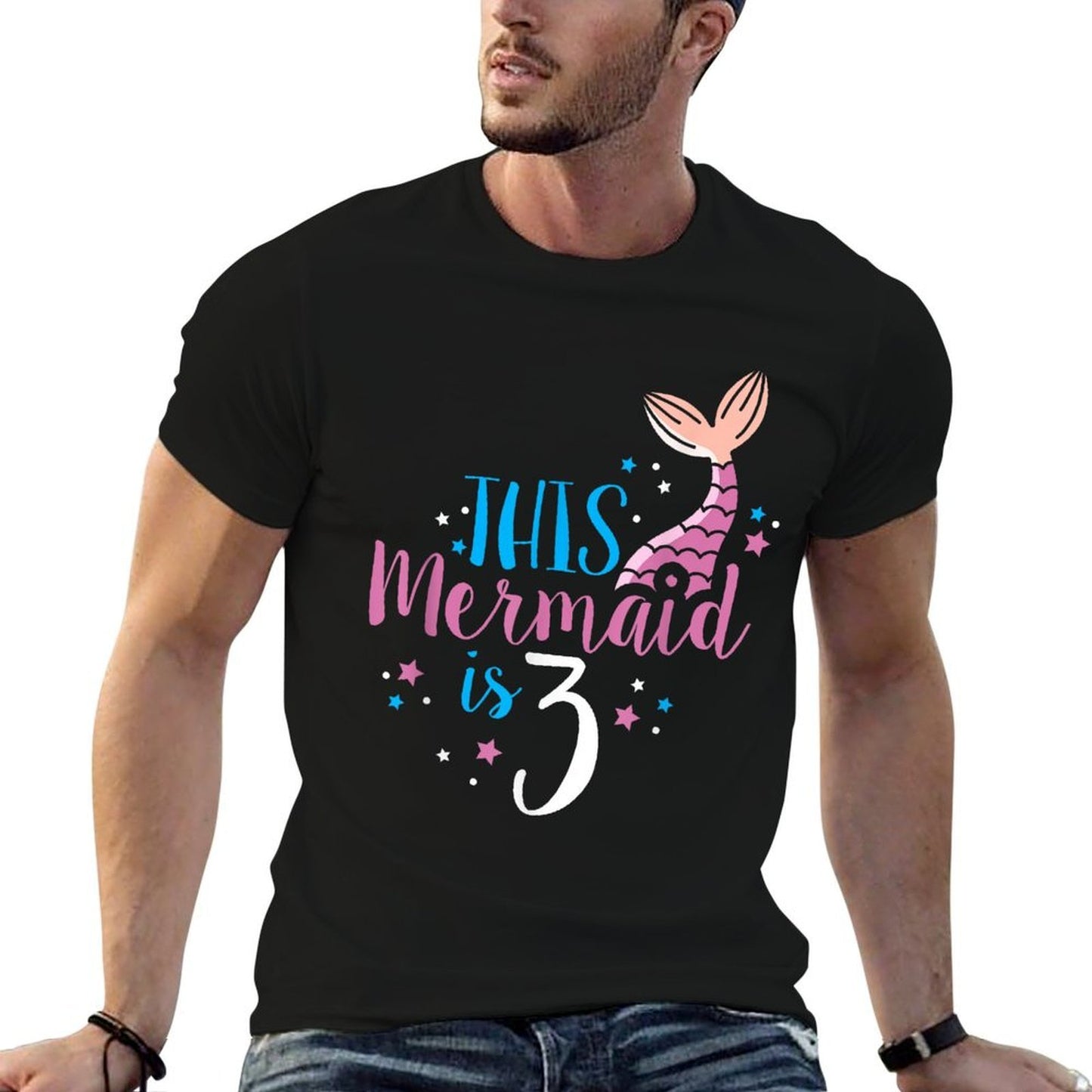 3rd Birthday Girl Gifts - This Mermaid Is 3 Years Old  Polyester Blend T-Shirt