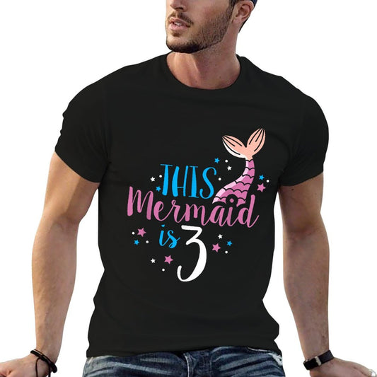 3rd Birthday Girl Gifts - This Mermaid Is 3 Years Old  Polyester Blend T-Shirt