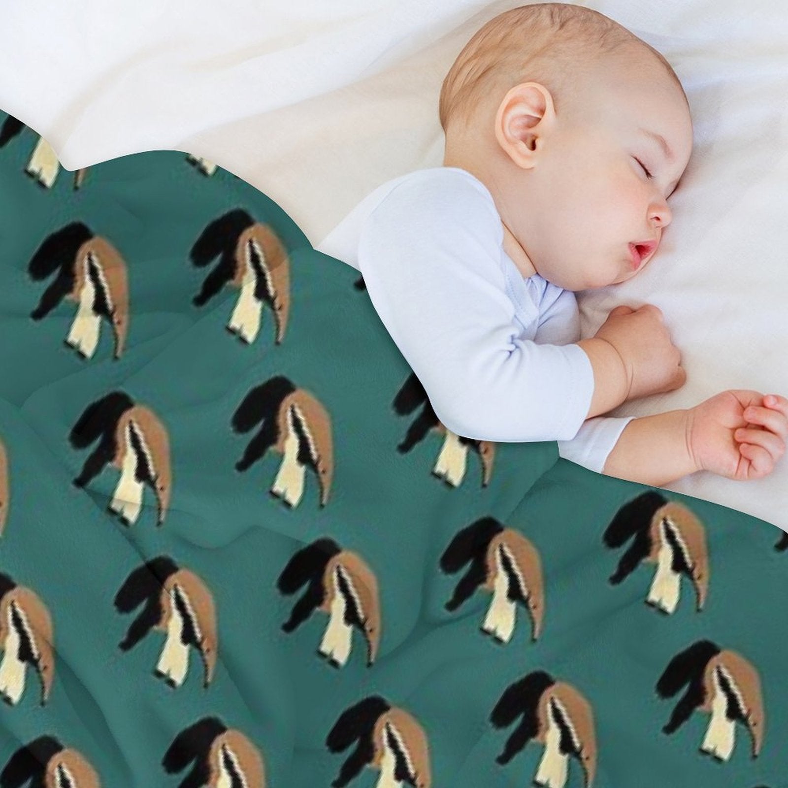 Anteater on Teal Eco-conscious Throw Blanket
