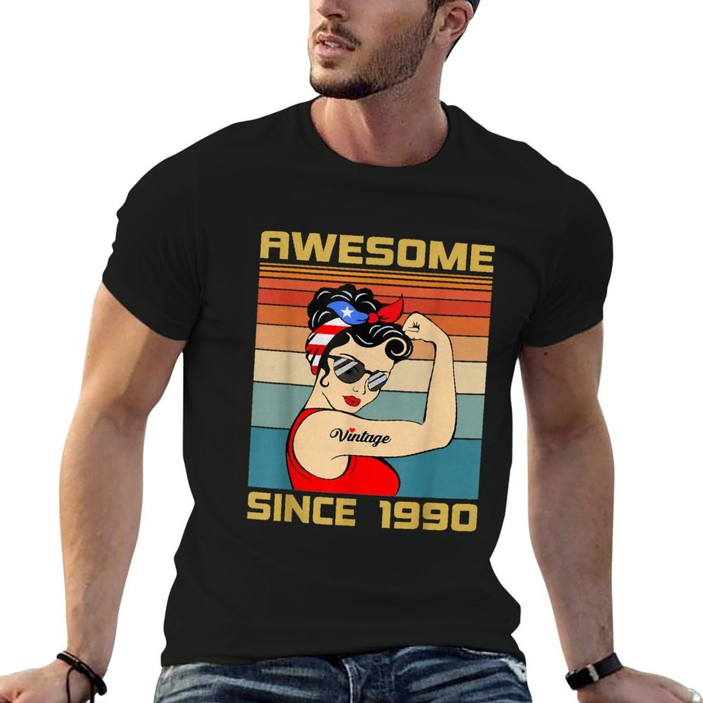 35th Birthday Gift 35 Years Old For Women Retro Vintage 1990  Breathable T-Shirt