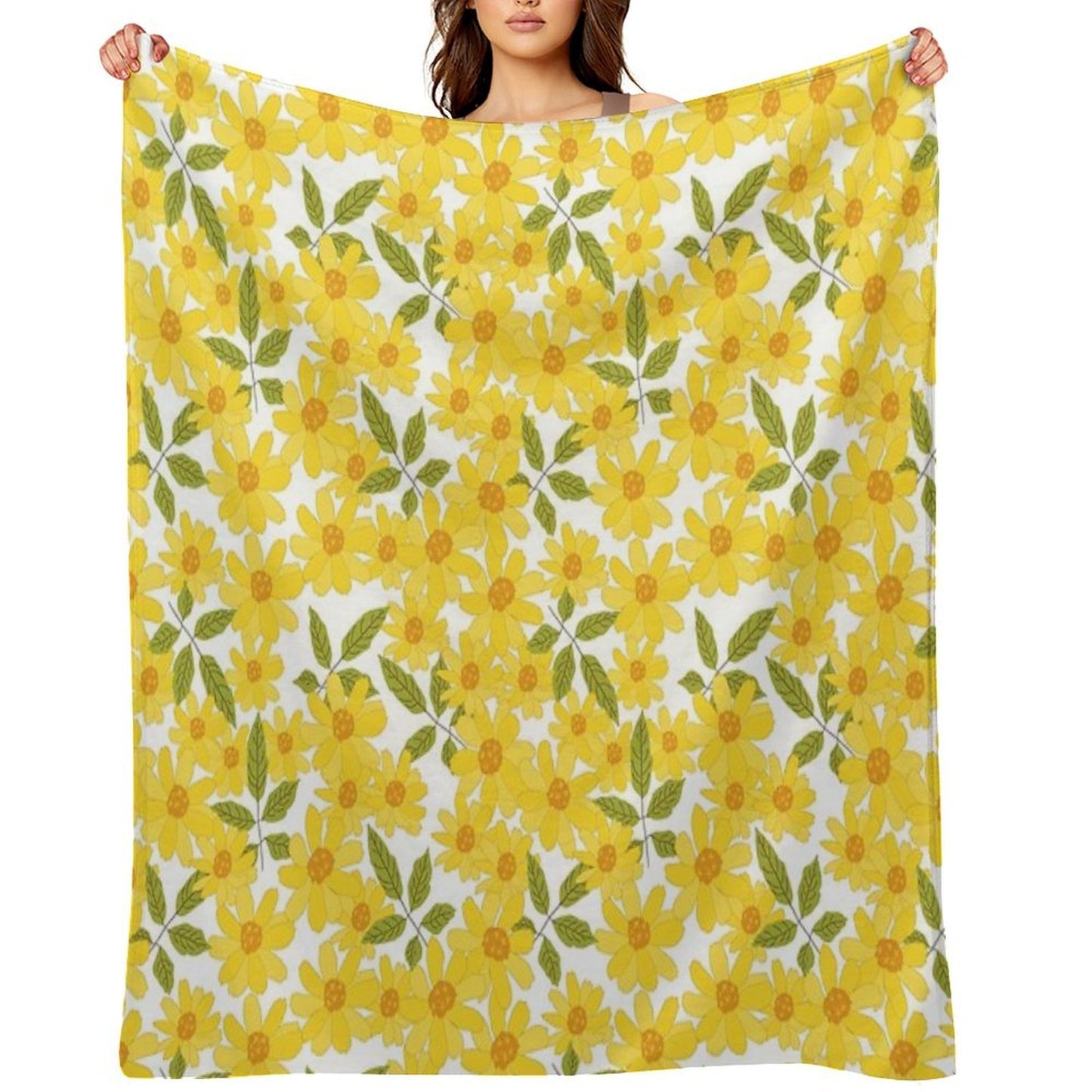 Yellow Zinnias All-season Throw Blanket