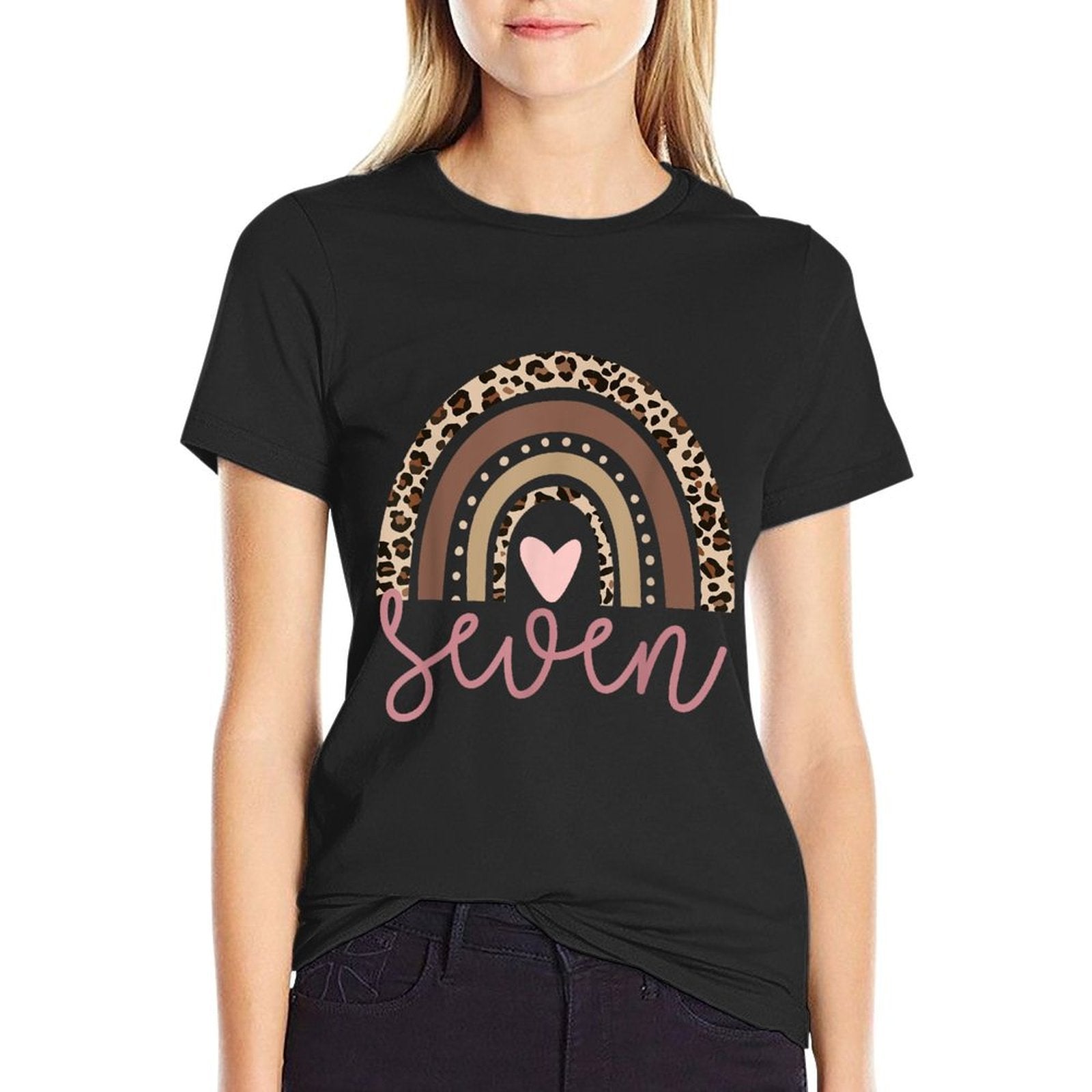 7 Year Leopard Birthday Party Numbers Family Seven Year Old  Quick-drying T-Shirt