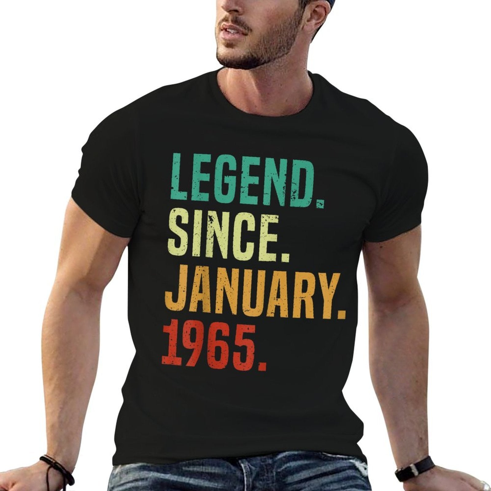 60 Years Old Legend Since January 1965 60th Birthday  Lightweight T-Shirt