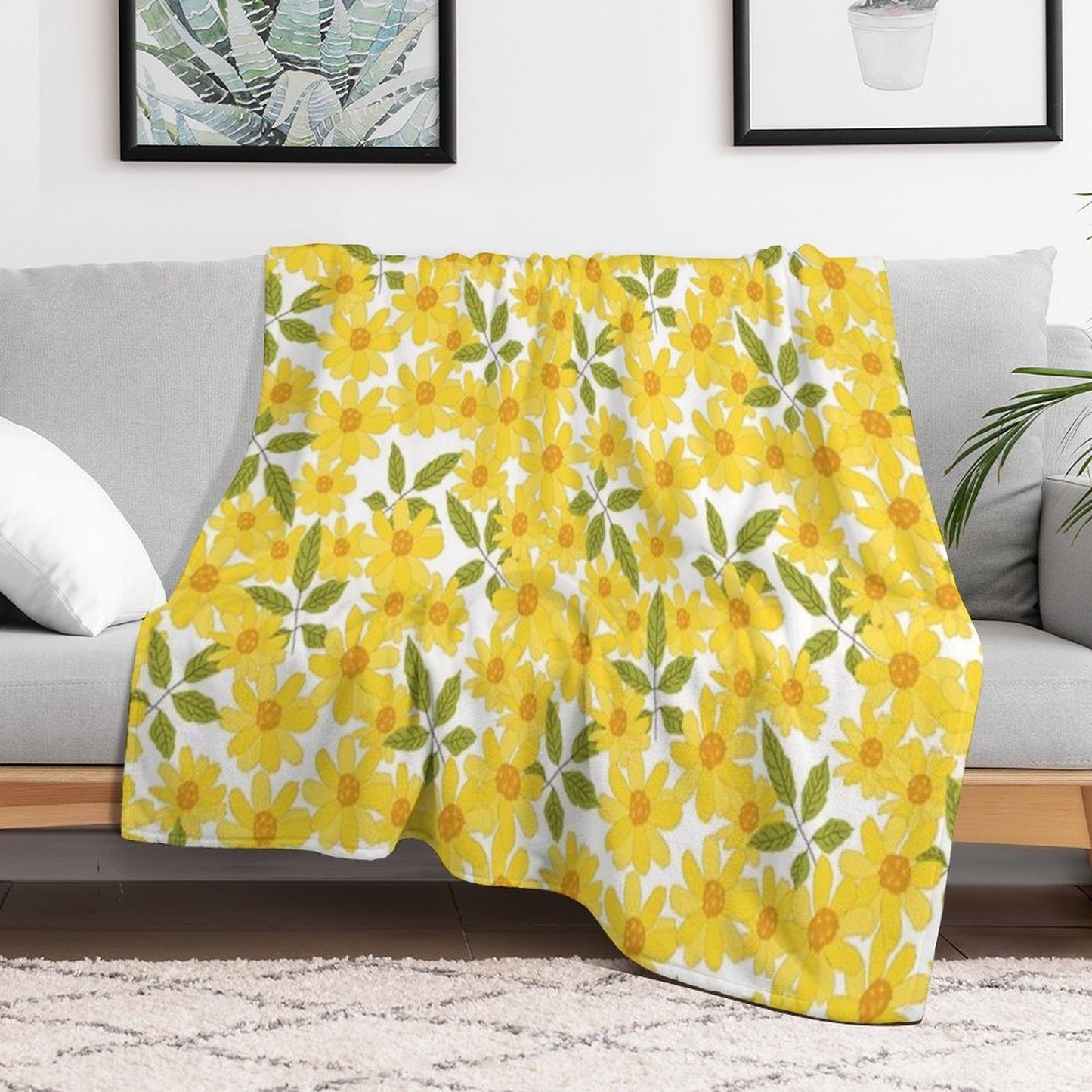 Yellow Zinnias All-season Throw Blanket