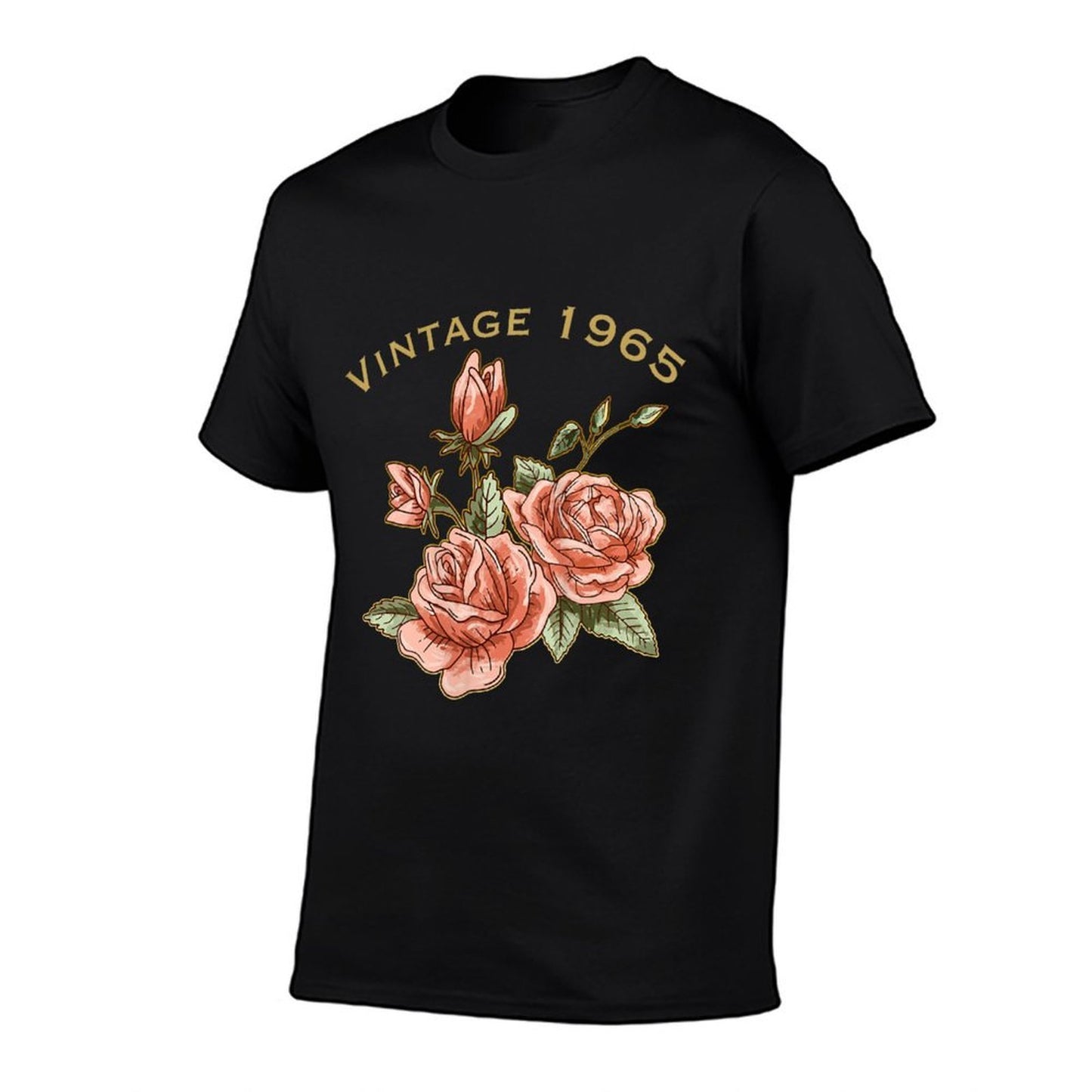 Womens Vintage 1965 Rose Flower Lover 60th Birthday Christmas Women Relaxed-fit T-Shirt