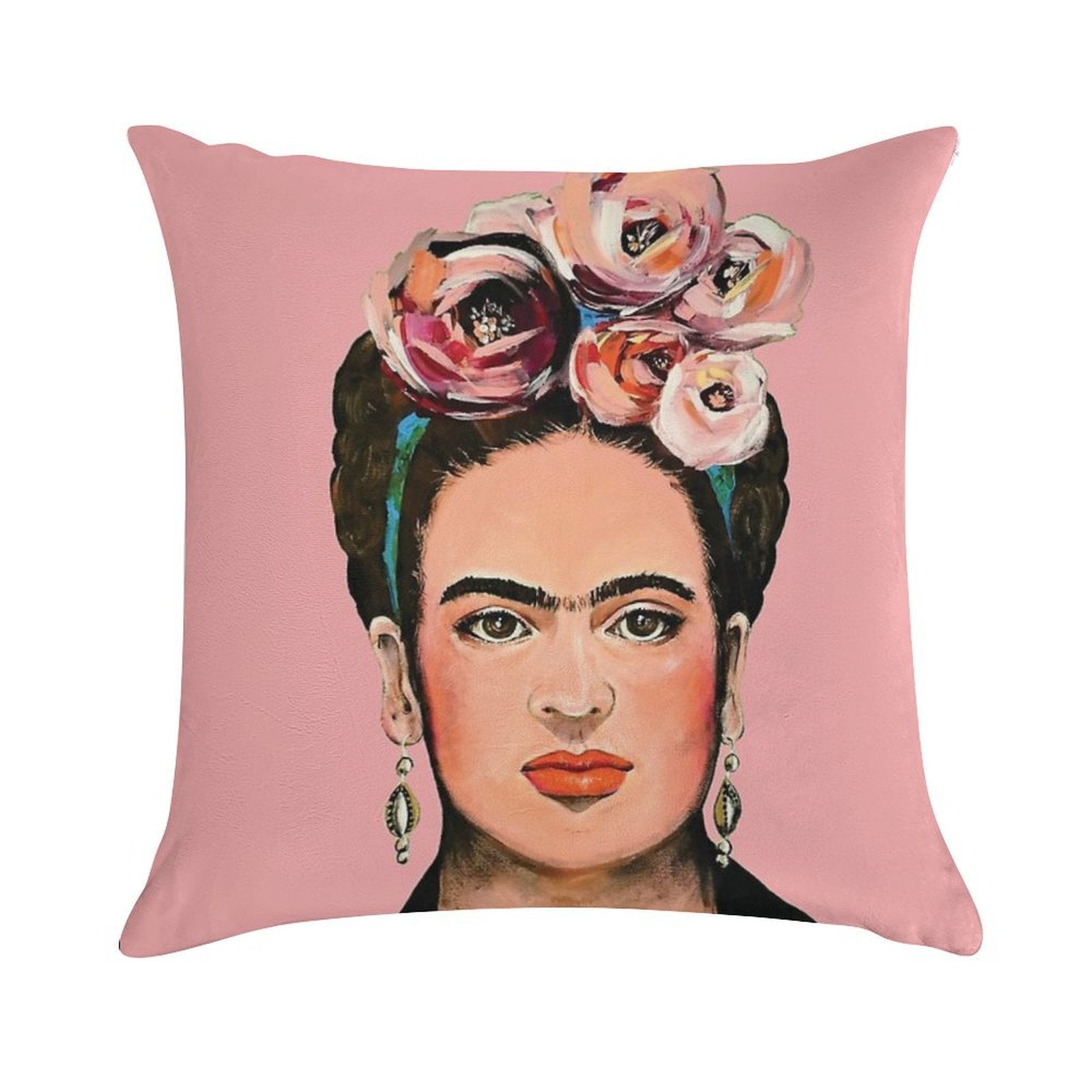 Pink FRIDA Soft Fade-Resistant Throw Pillow