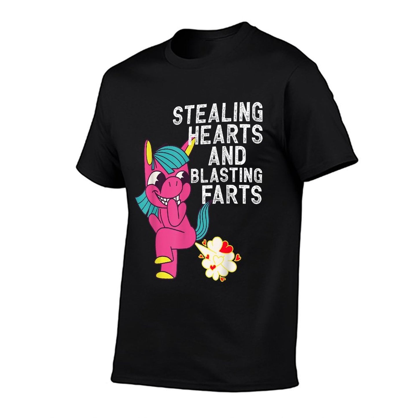 Stealing Hearts And Blasting Farts Funny Unicorn Relaxed-fit T-Shirt