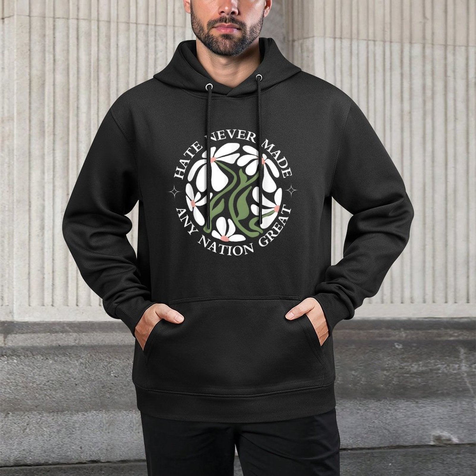 Anti Trump Floral Butterflies Democrat President Liberal All-Day Comfort Hoodie