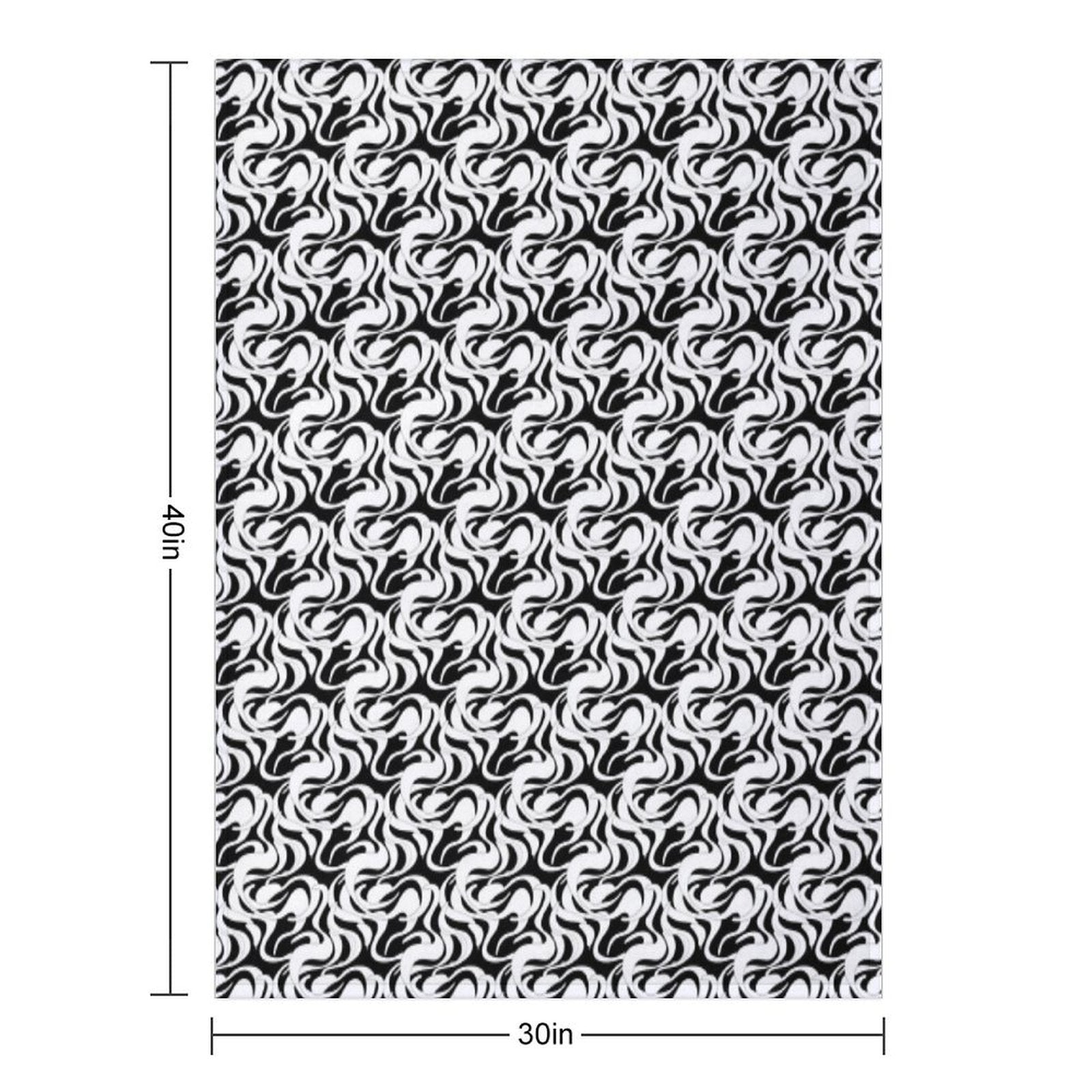 Abstract with Wavy Stains Gift-ready Throw Blanket