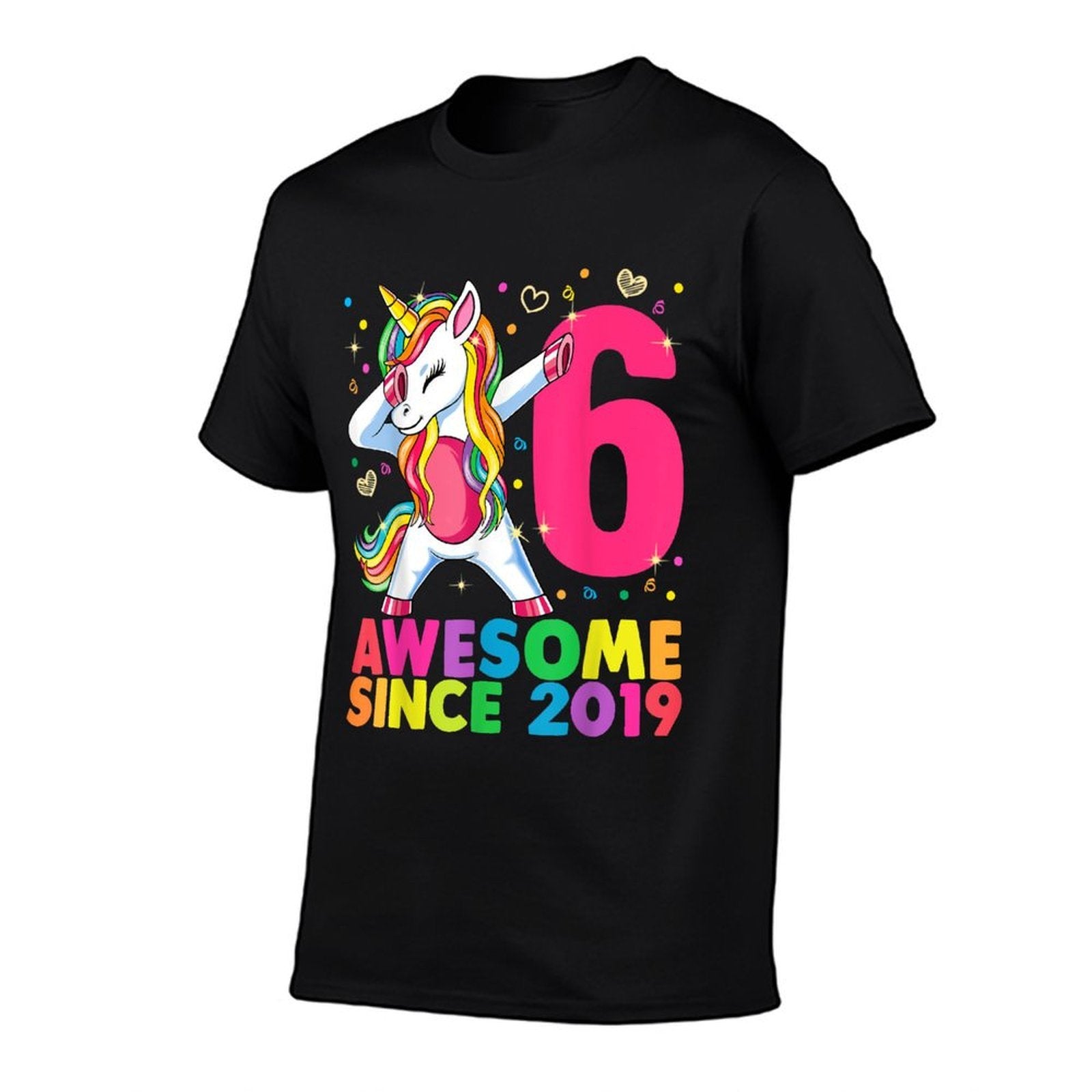 6 Years Old Unicorn Dabbing 6th Birthday Girl Unicorn Party  Relaxed-fit T-Shirt