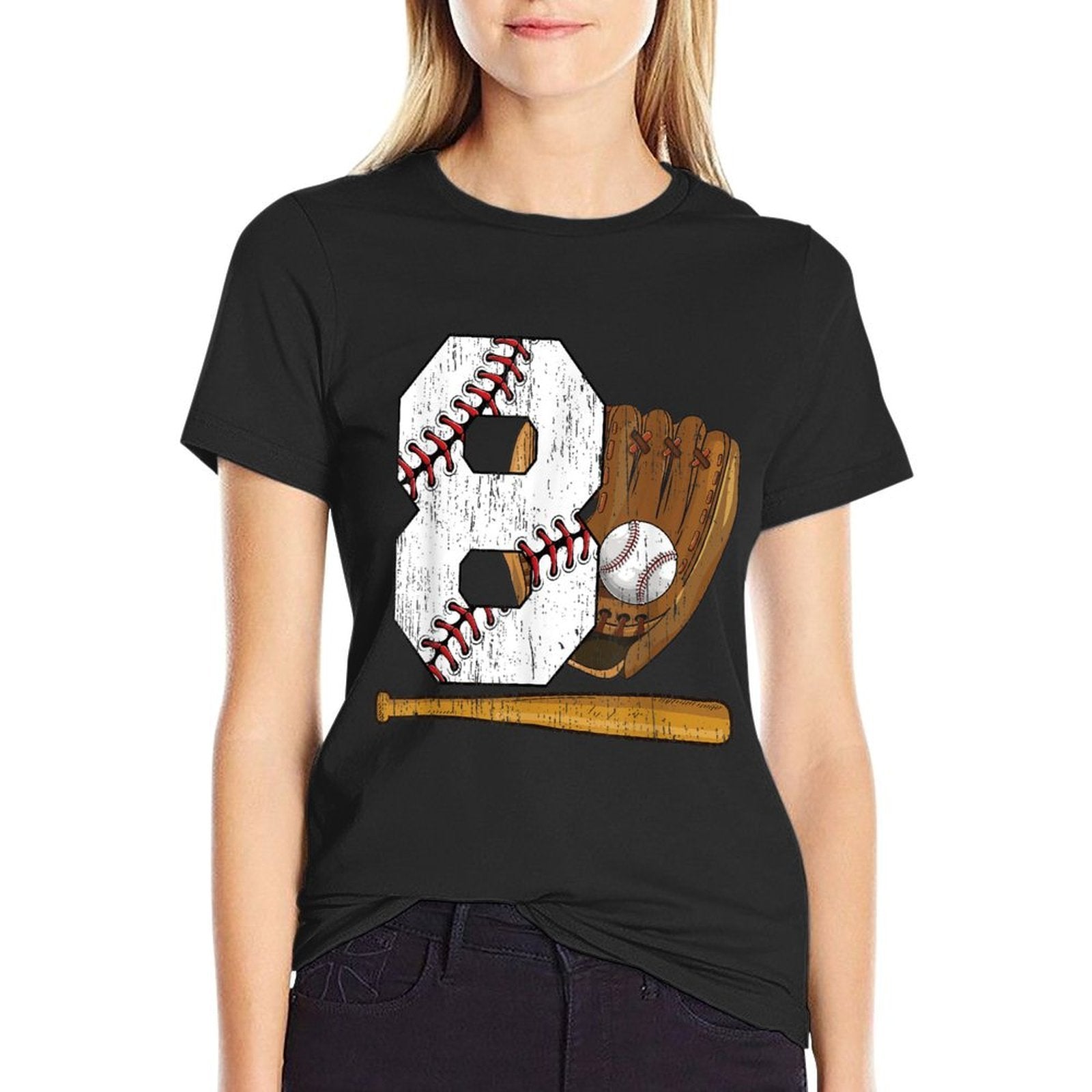 8th Birthday Baseball Boy Eight Year Old Baseball Player  Breathable T-Shirt