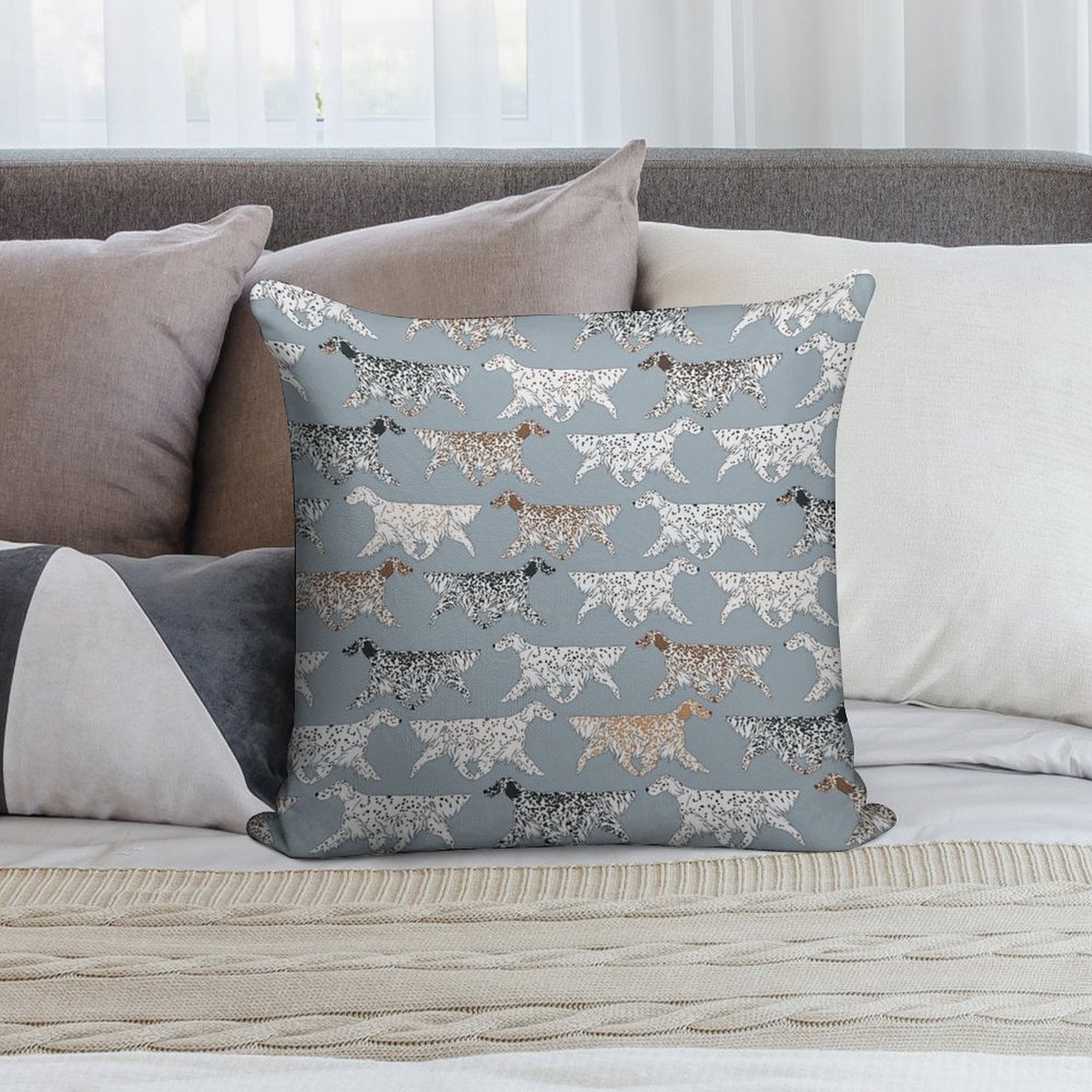 All The English Setters! Soft Luxury Feel Throw Pillow