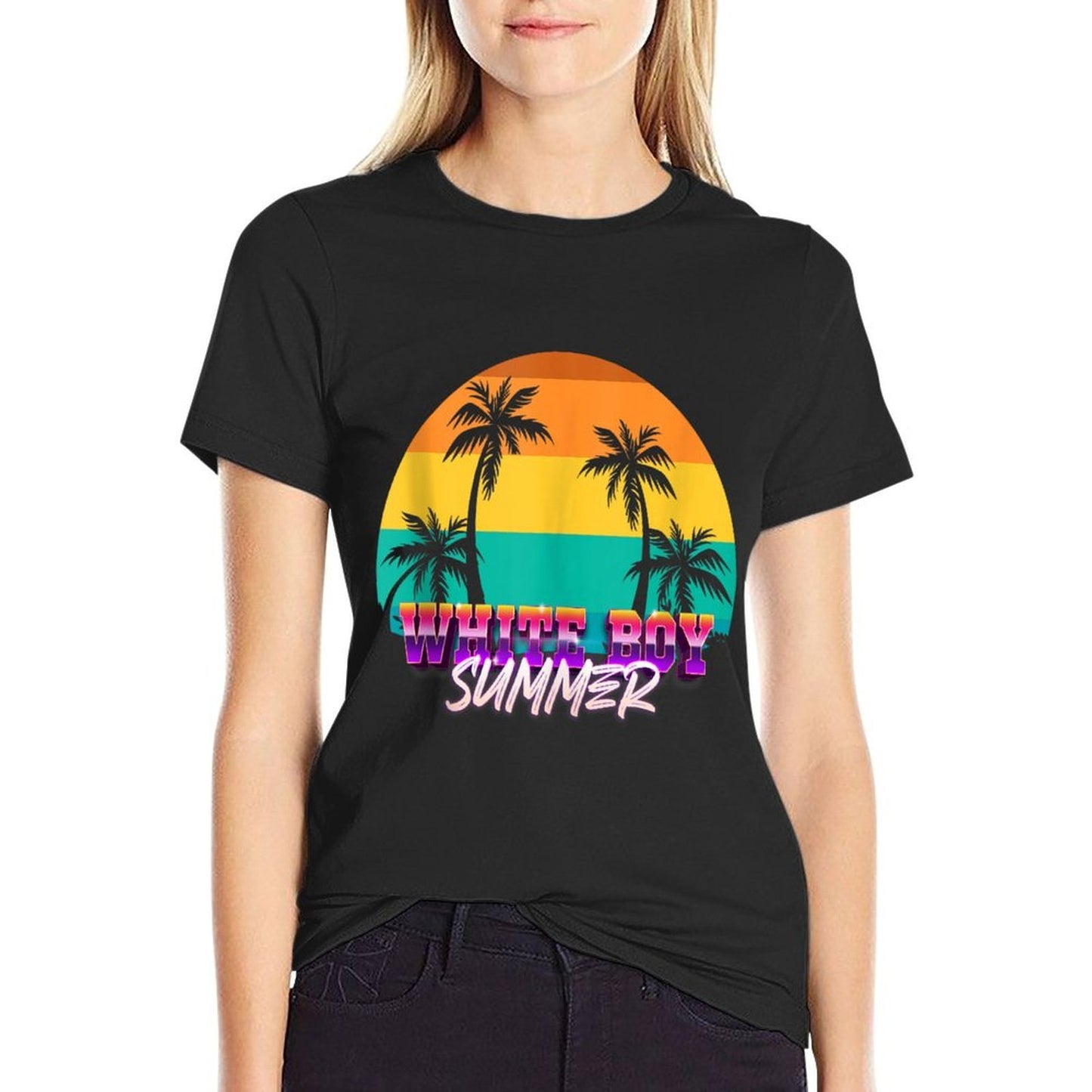 White Boy Summer Polyester Blend T-Shirt
