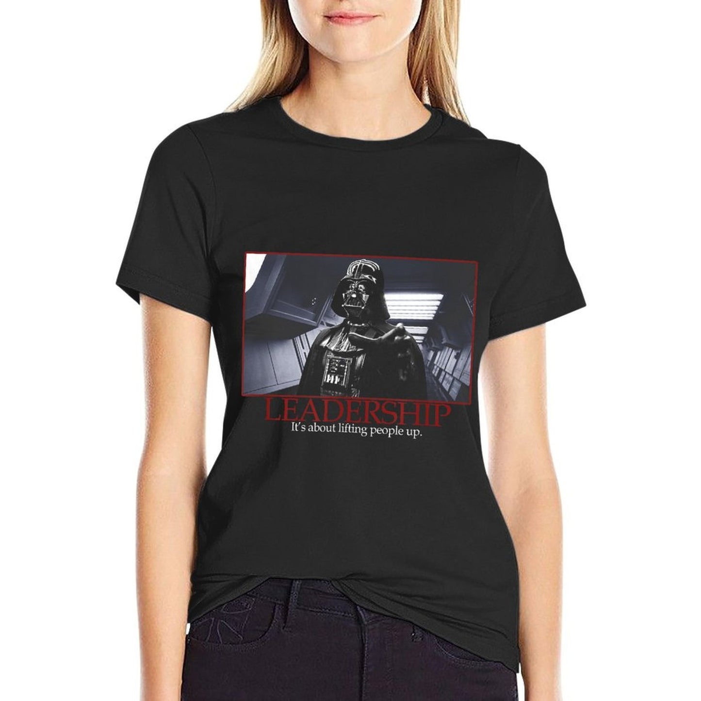 Star Wars Darth Vader Leadership Inspirational Poster Photo Fade-proof Color T-Shirt