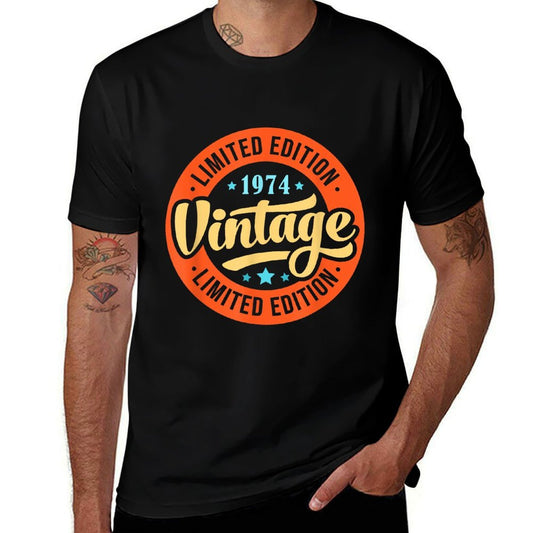 Vintage 50th Birthday Decorations Men Funny 1974 50 Birthday  Soft T-Shirt