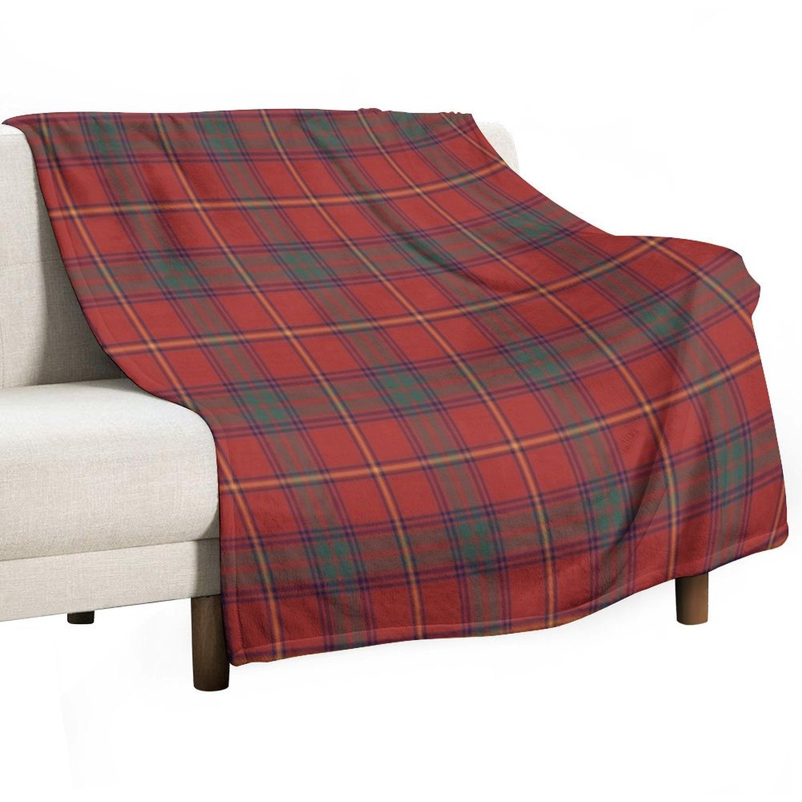 County Galway Irish Tartan Sustainable Throw Blanket