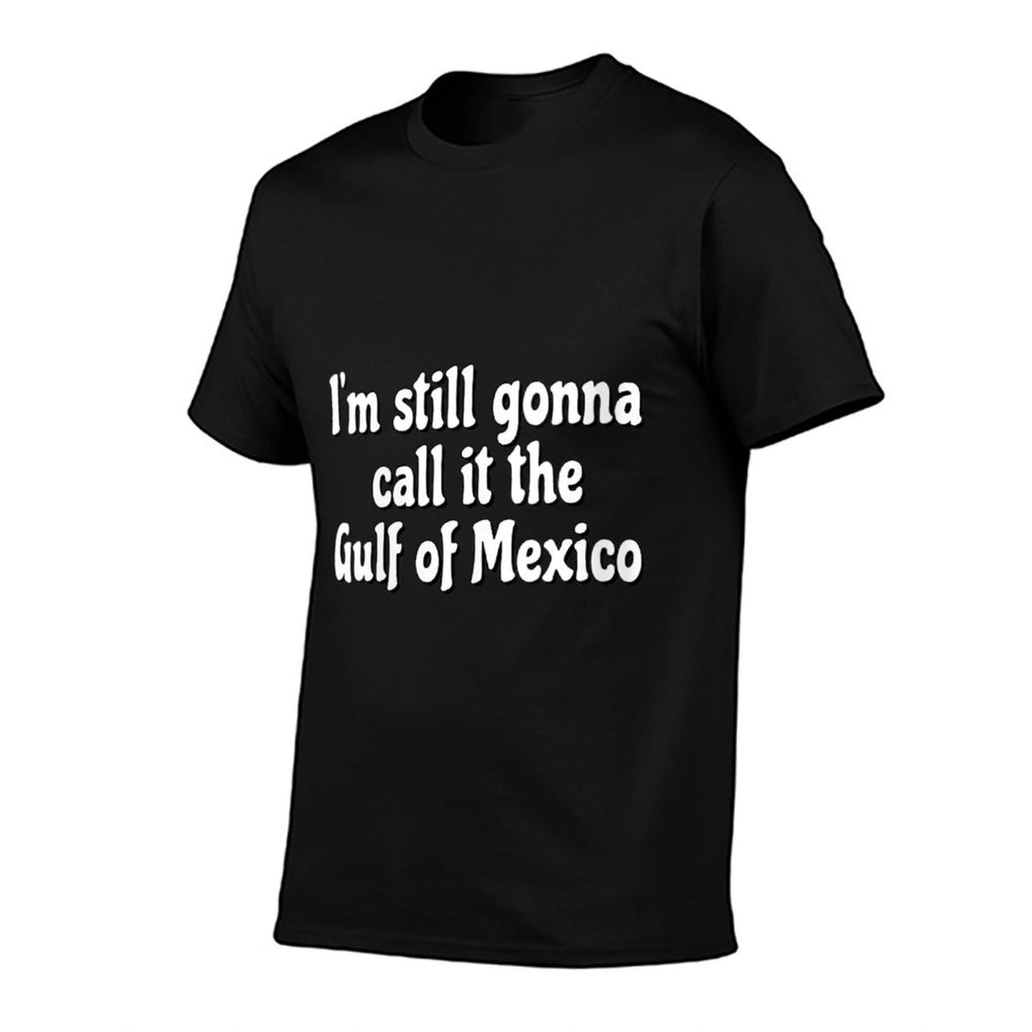 Womens I'm Still Gonna Call It The Gulf Of Mexico - White Lettering Heathered Texture T-Shirt