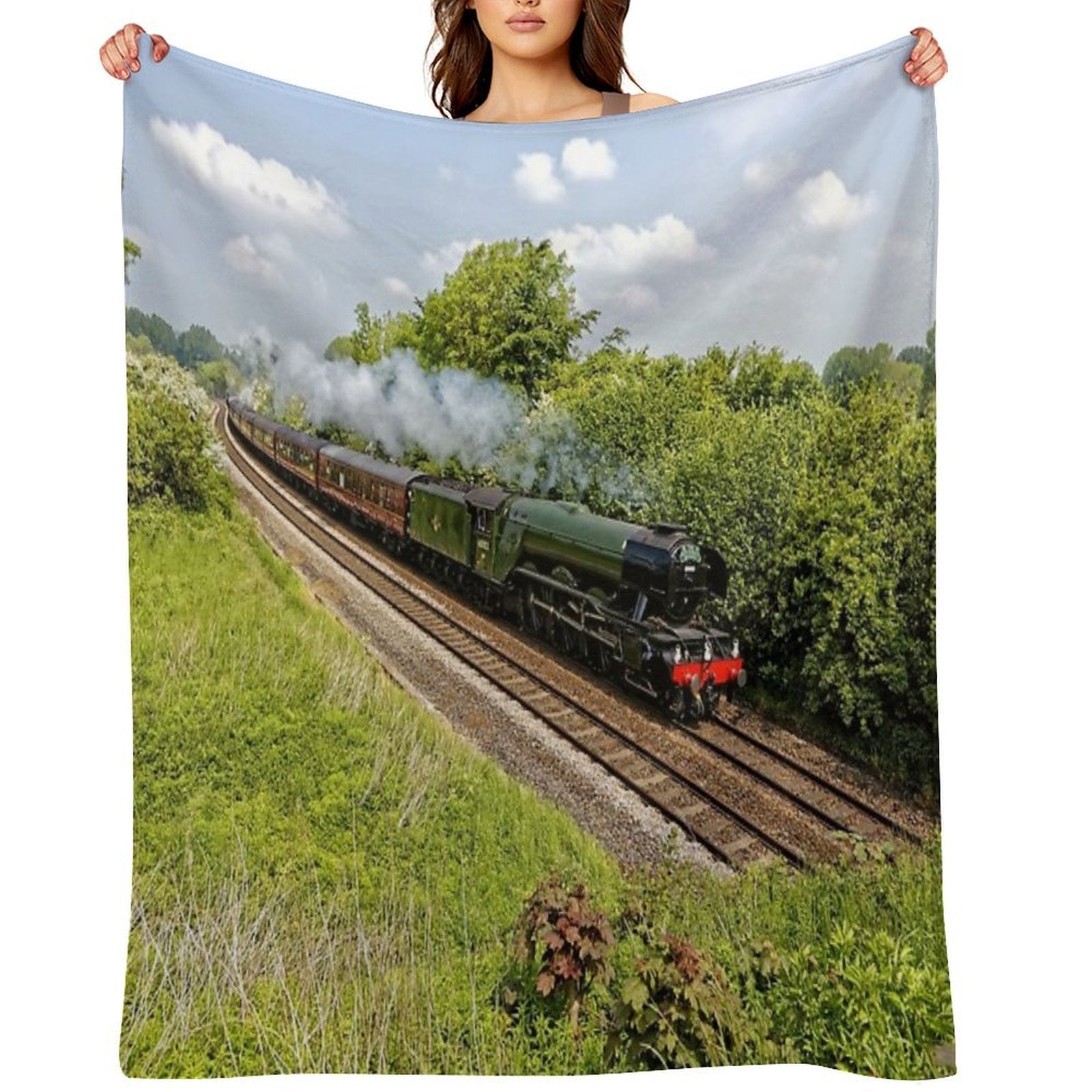 A3 Class 60103 Flying Scotsman Steam Locomotive Durable Throw Blanket