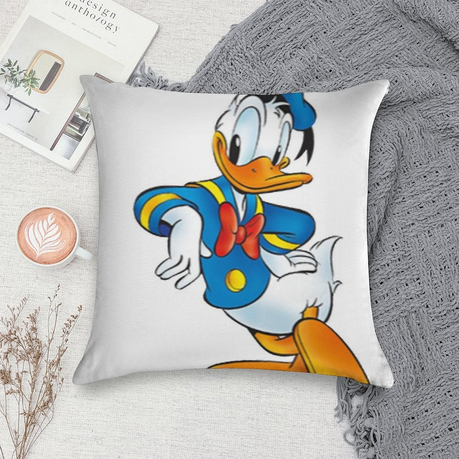 Donald Duck A Character of High Standing Soft Style Accent Throw Pillow