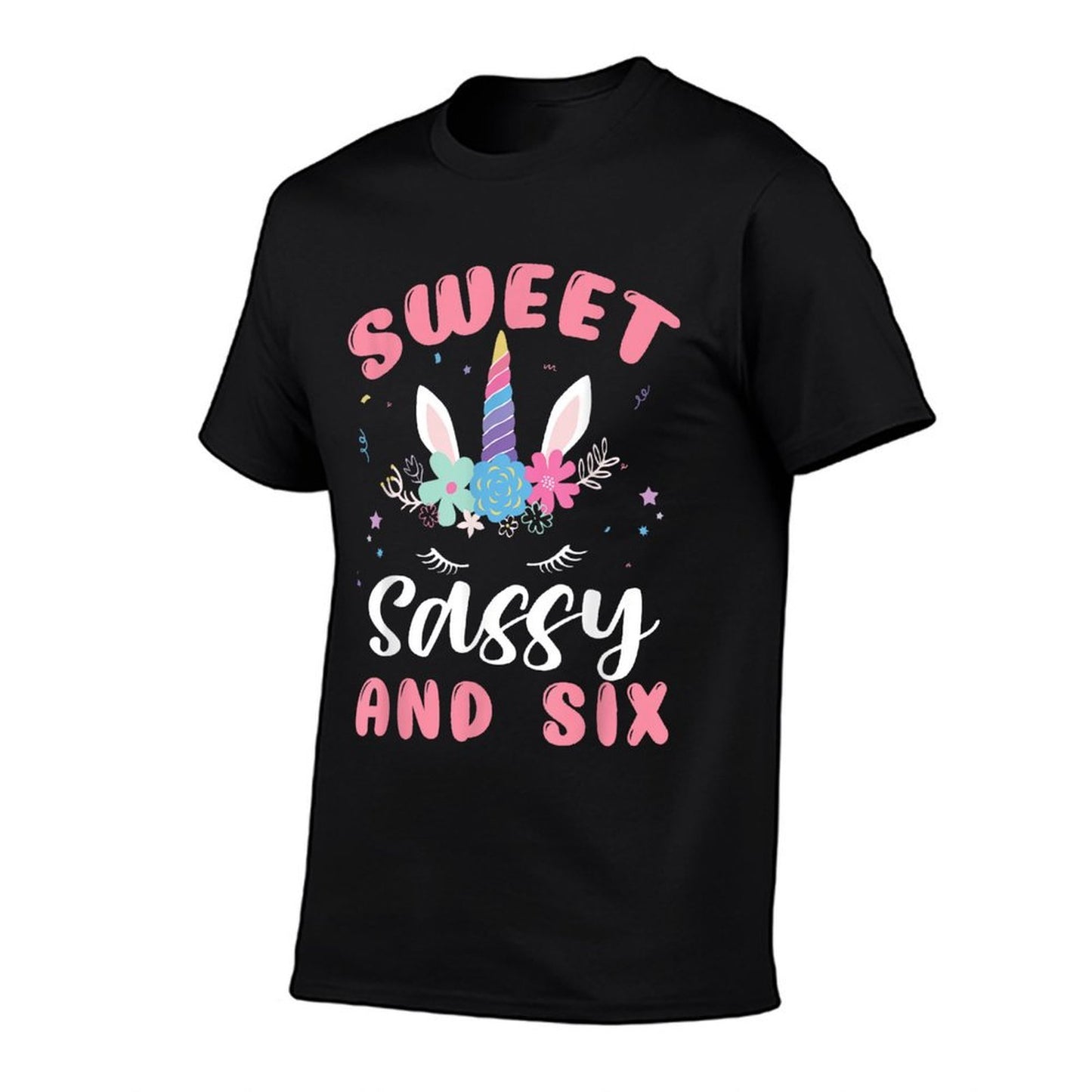 Sweet Sassy And Six Unicorn 6th Birthday Girls 6 Year Old Eco-friendly Material T-Shirt