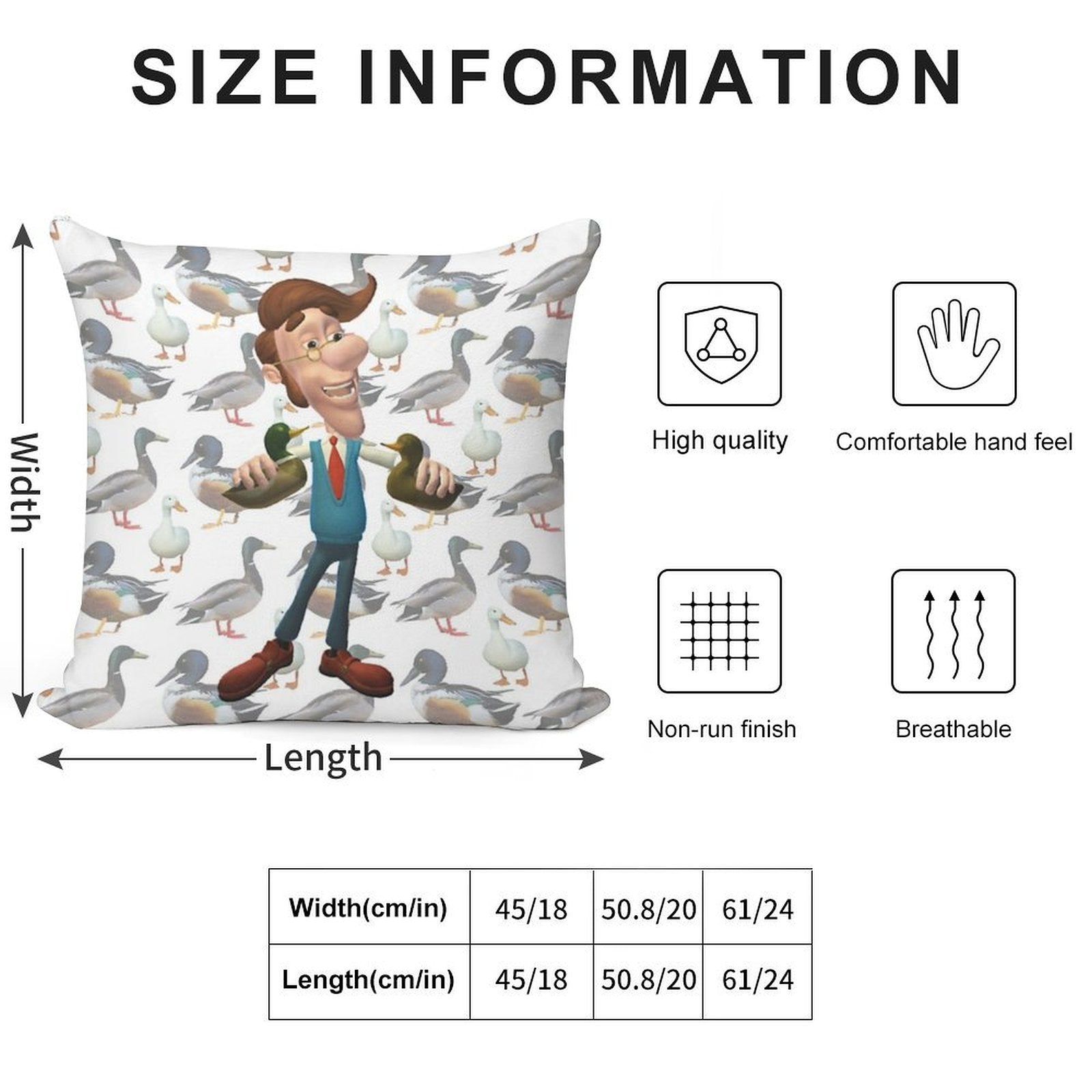 Actually, I'm More of A Duck Kind of Guy Soft Durable Construction Throw Pillow