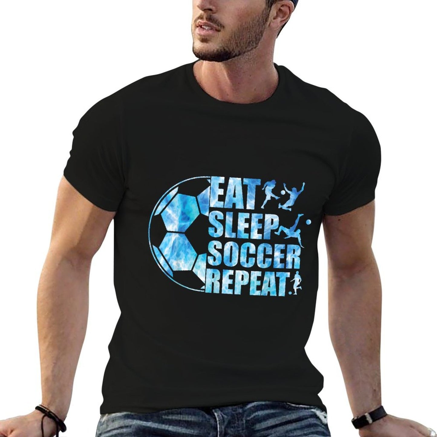 Soccer T Eat Sleep Soccer Repeat Boys Youth Kids  High-quality Stitching T-Shirt