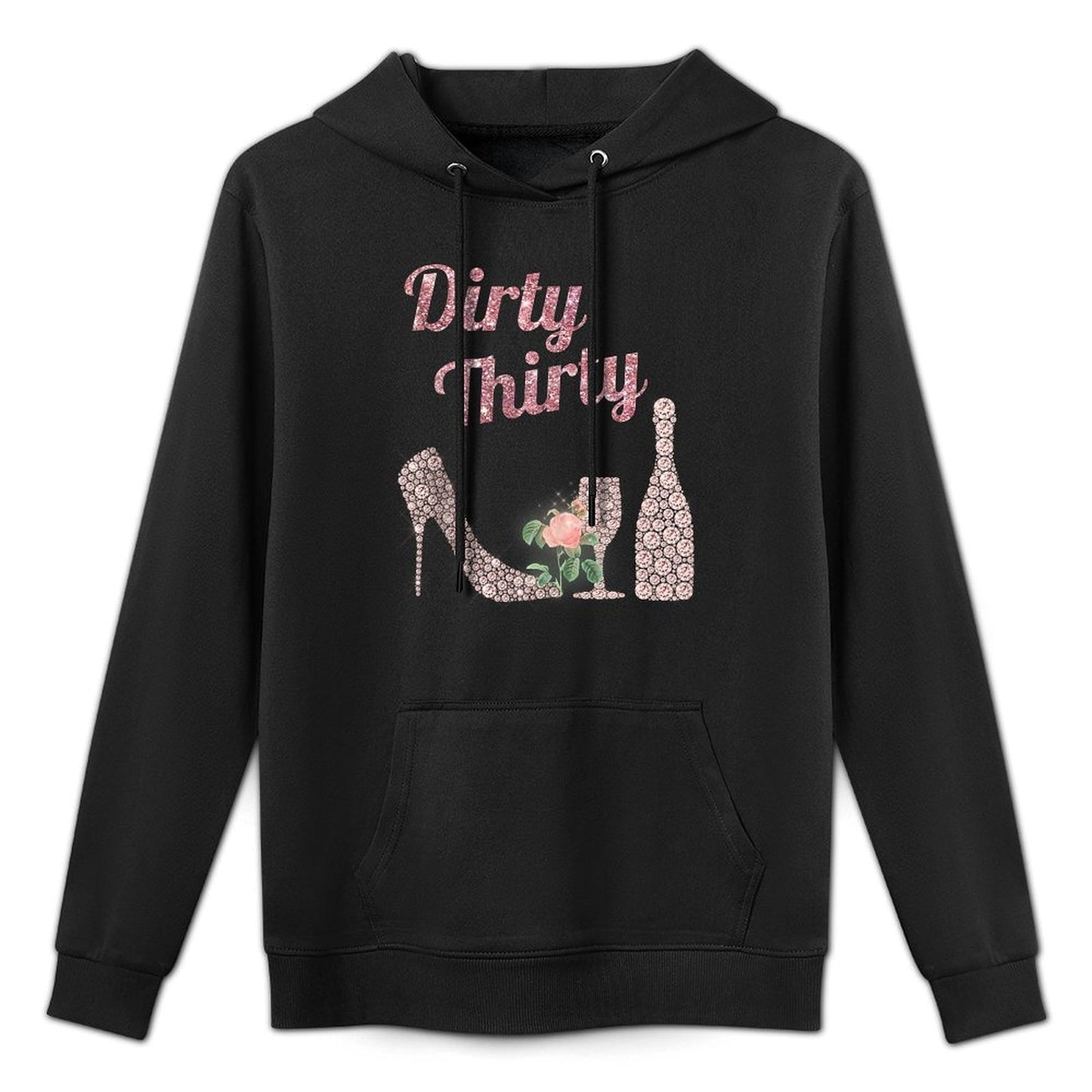 30th Birthday Gift Girly Rose Colored Dirty Thirty 30 Customizable Surface Hoodie