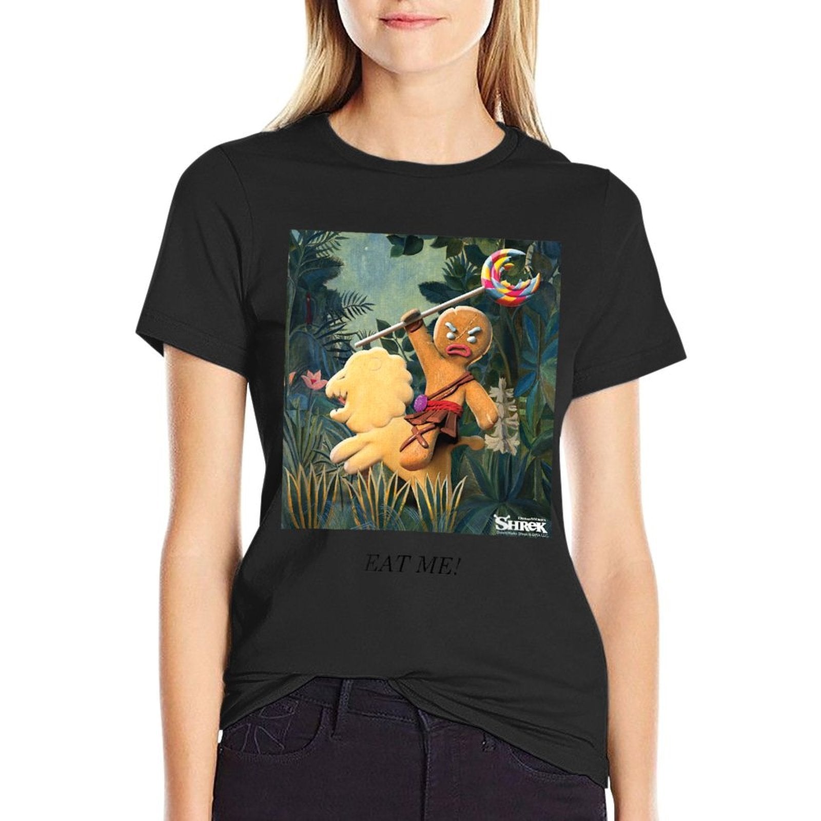 Shrek Gingy Eat Me Meme  Easy-care T-Shirt
