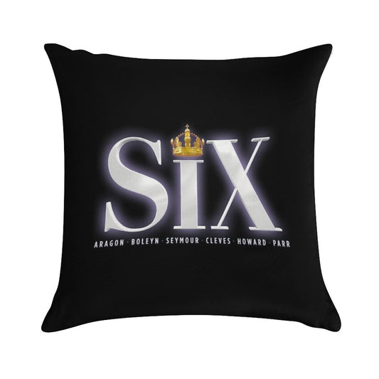 Six The Musical Logo Soft Bedroom Essential Throw Pillow