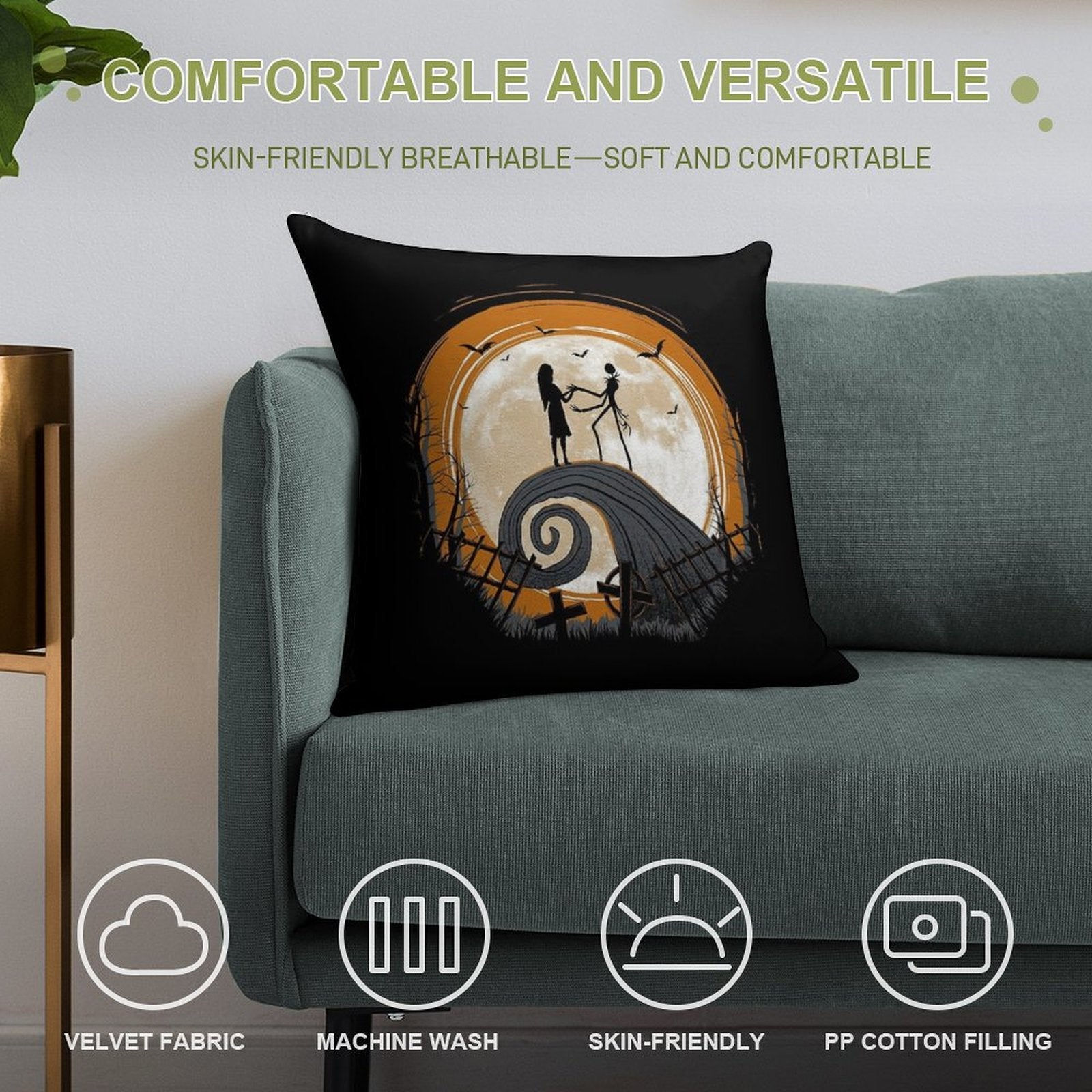 Love Before Christmas Soft Short Plush Fabric Throw Pillow