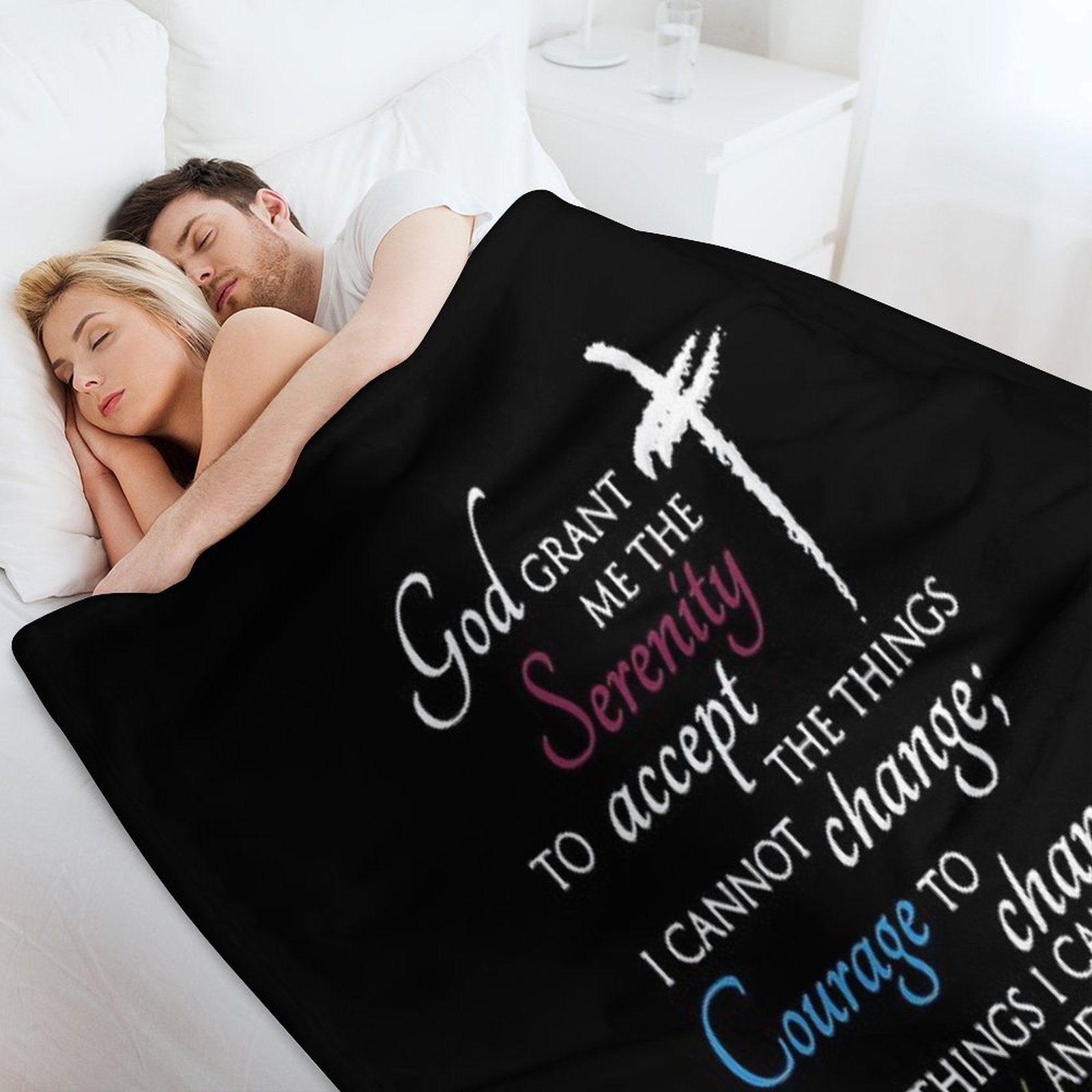 Serenity Prayer Plush Throw Blanket
