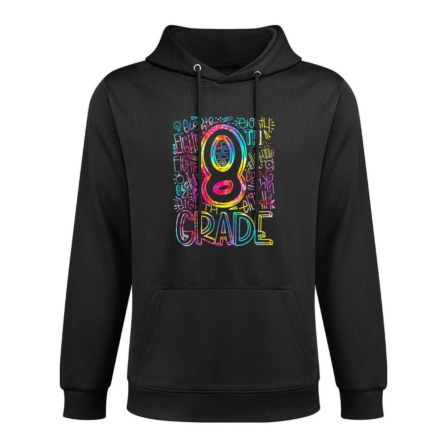 Tie Dye 8th Grade Typography Team Eighth Grade Teacher Unisex Design Hoodie