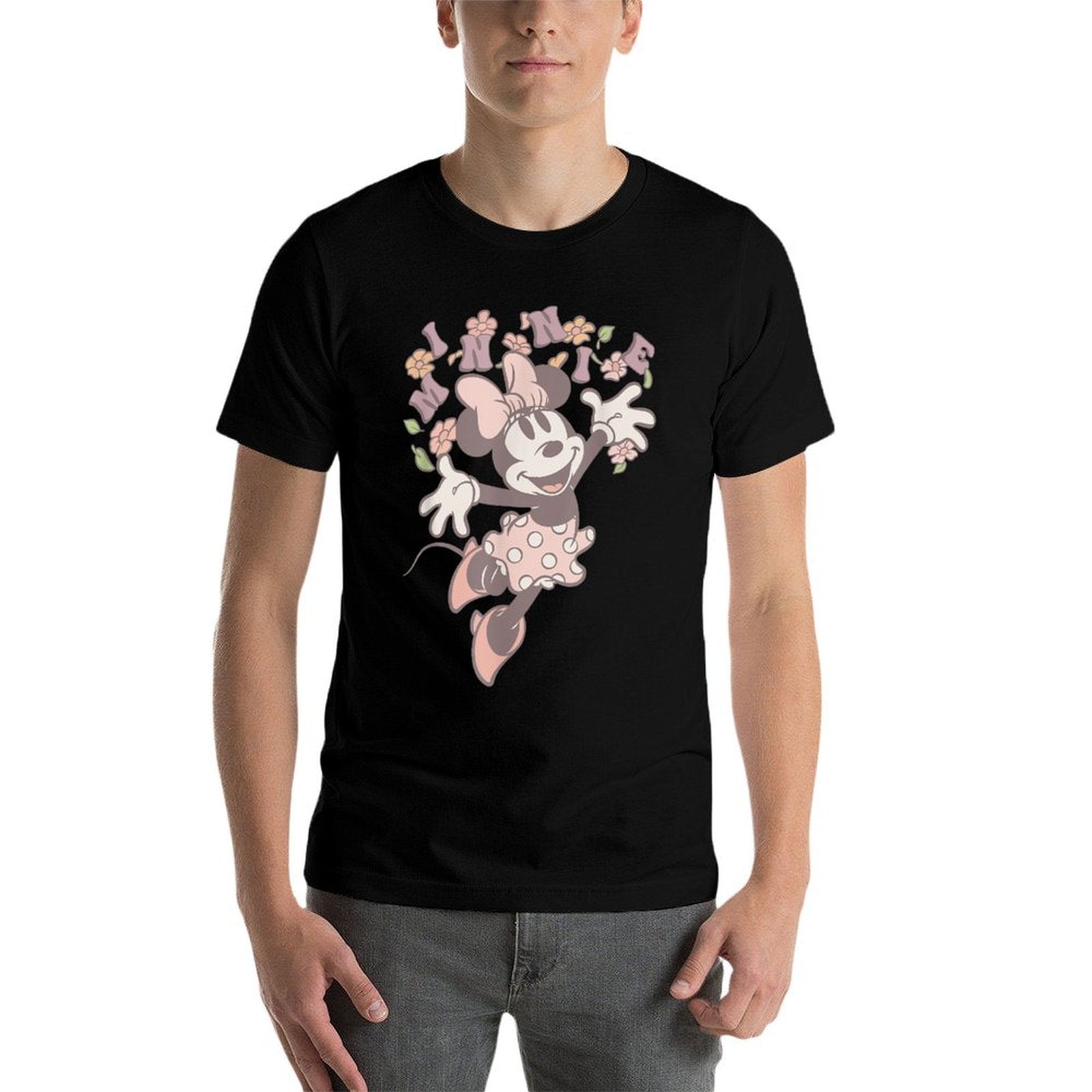 Disney Minnie Mouse Classic Minnie With Flowers  Graphic-printed T-Shirt
