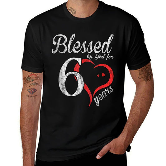 Vintage 60th Years Old Blessed By God - Happy 60th Birthday  Odor-resistant T-Shirt