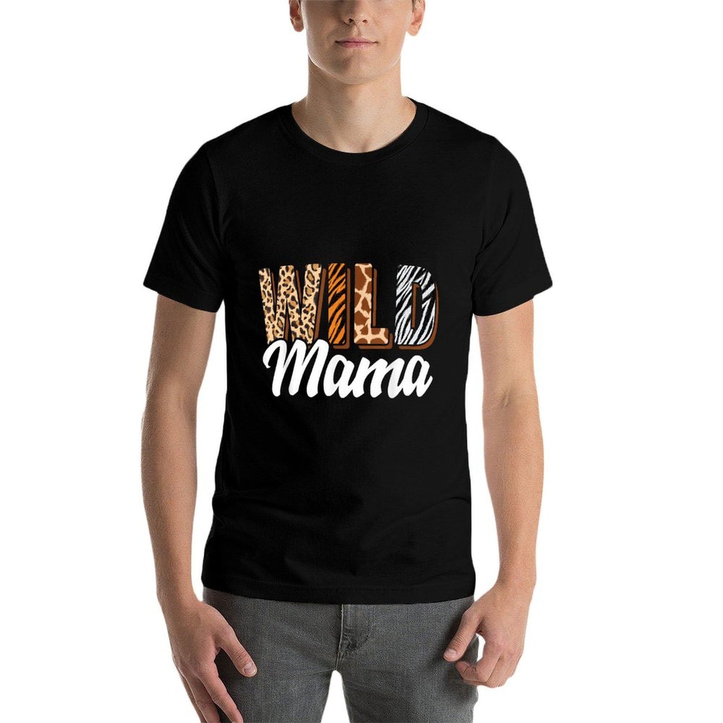 Wild Mama Zoo Born Two Be Wild B-day Safari Jungle Animal Vintage-inspired T-Shirt