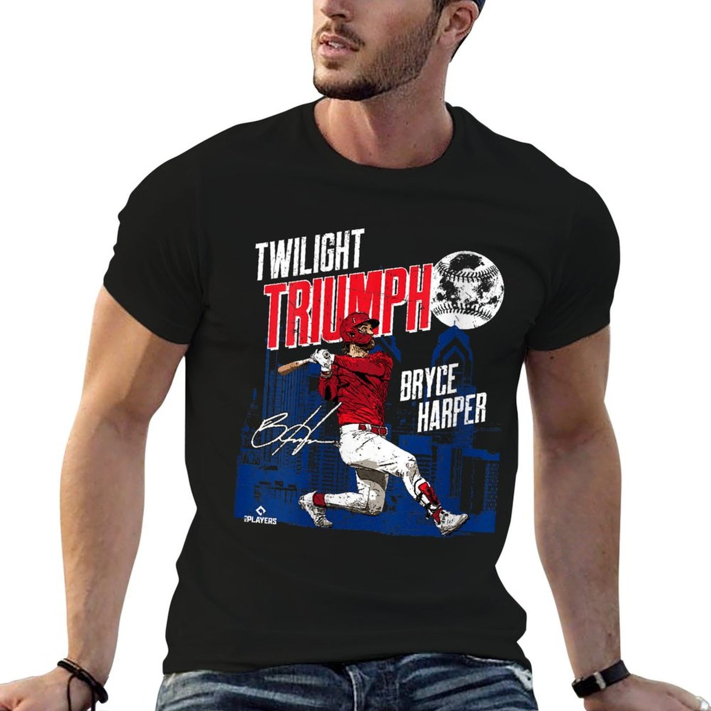 Womens Twilight Triumph Bryce Harper Philadelphia MLBPA Summer-ready Fabric T-Shirt