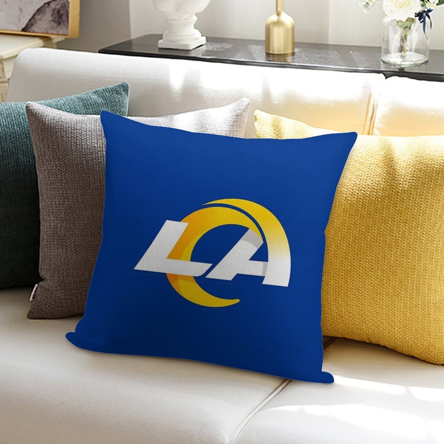 The Rams Icon Soft Easy Maintenance Throw Pillow